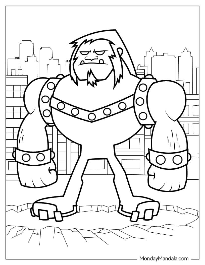 Easy Mammoth Coloring Page For Kids coloring page