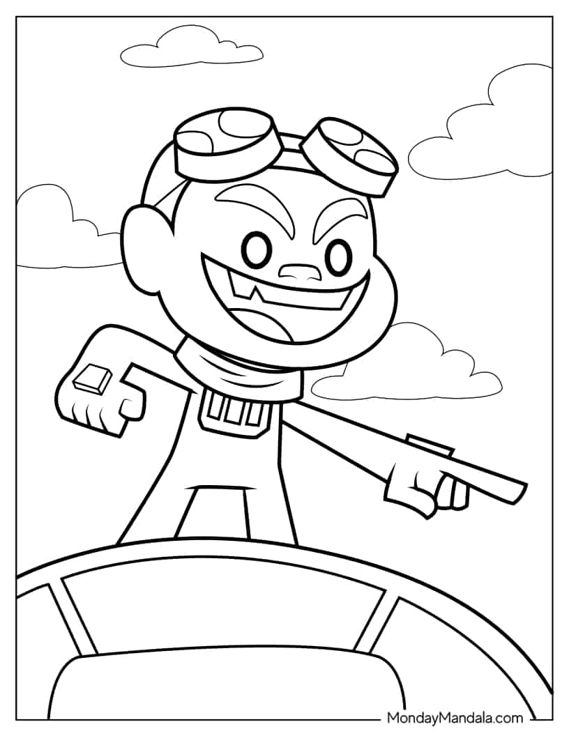 Gizmo Pointing Down Coloring Sheet coloring page