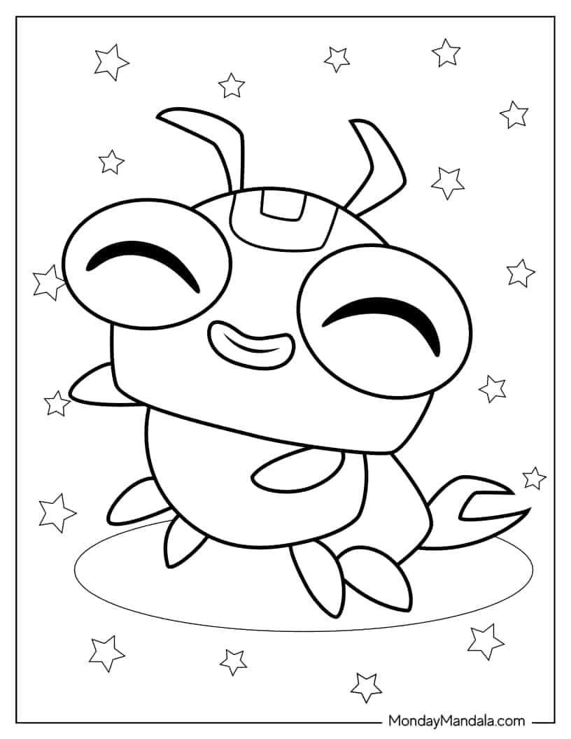 Kawaii Silkie Coloring Page For Preschoolers coloring page