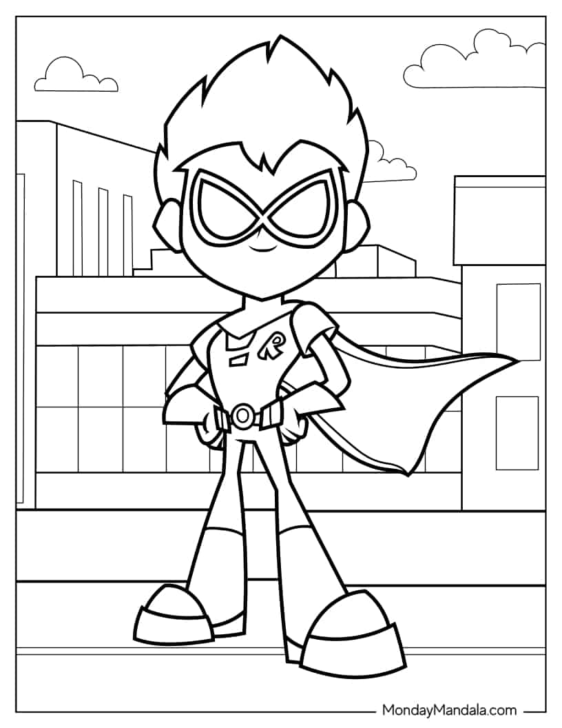 Richard Grayson As Robin coloring page