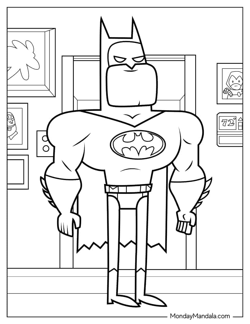 Teen Titans Go Batman Coloring Page coloring page