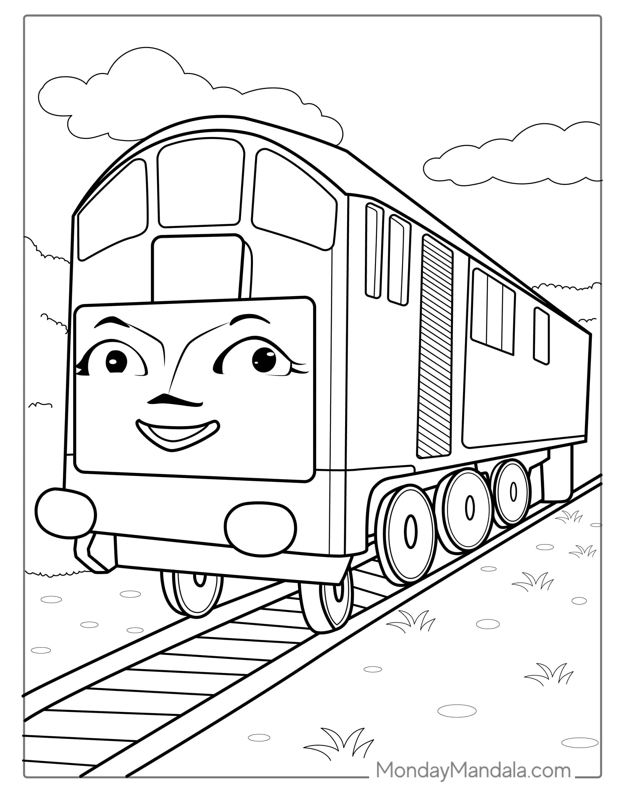 BoCo The Train To Color coloring page