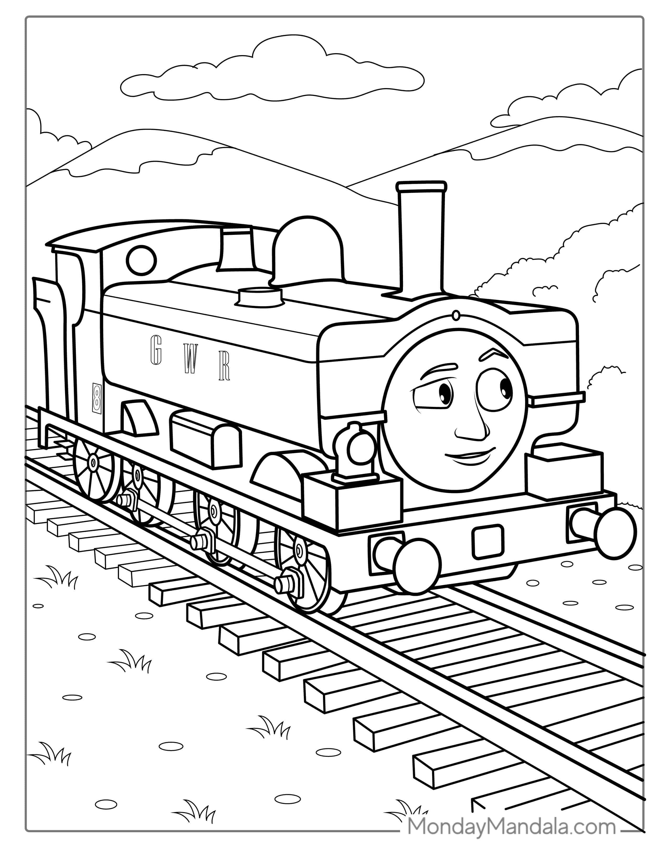 Coloring Sheet Of Duck The Train coloring page