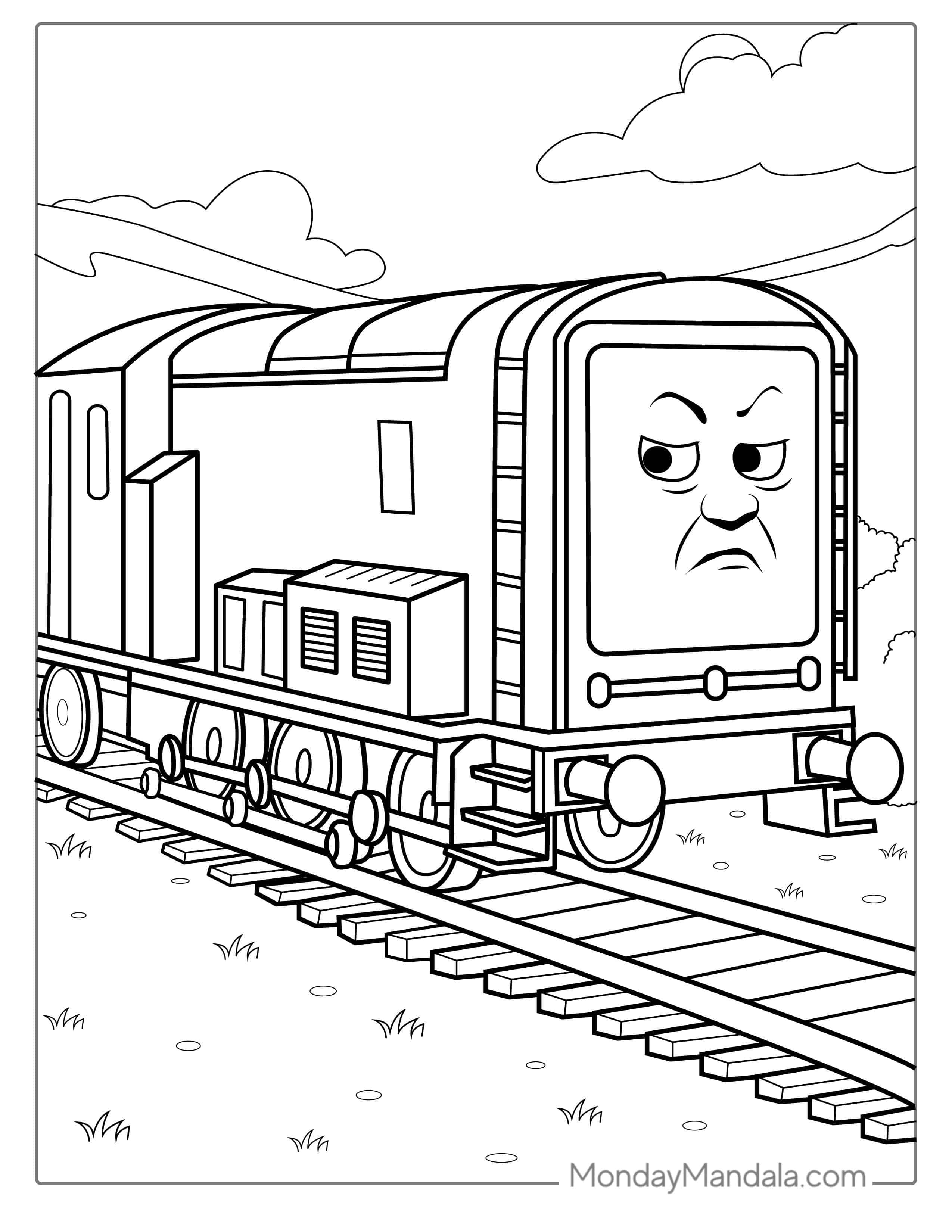Diesel Train From Thomas And Friends To Color coloring page
