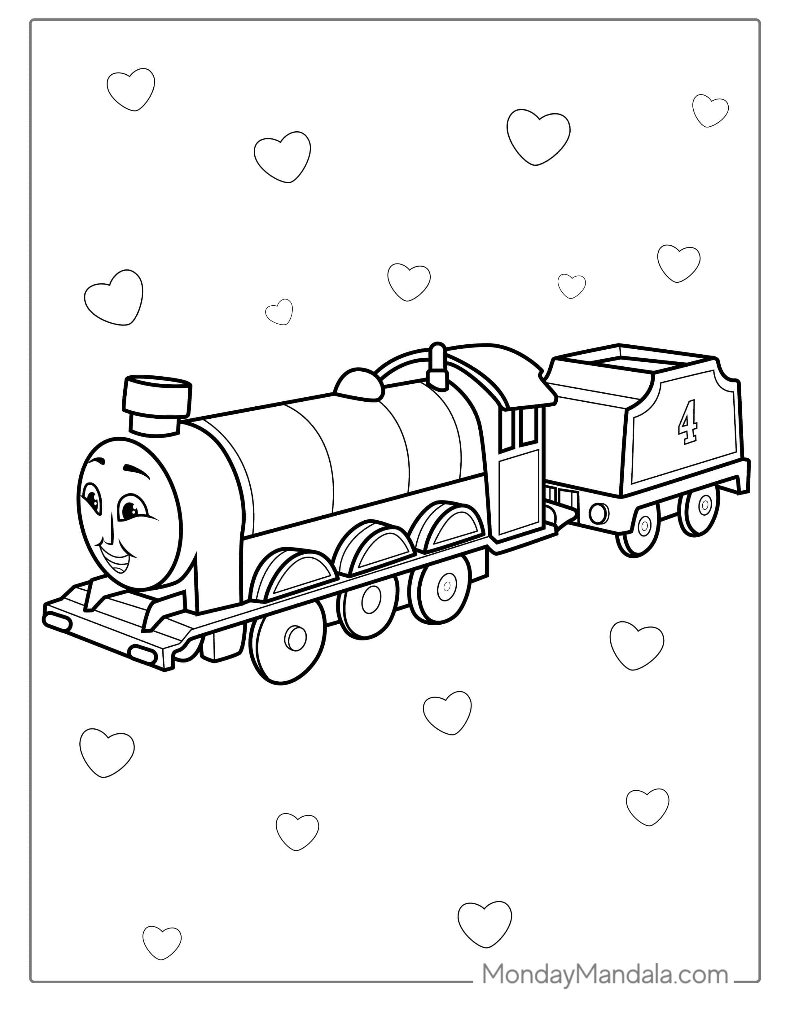 Easy Coloring Page Of Gordon The Train coloring page