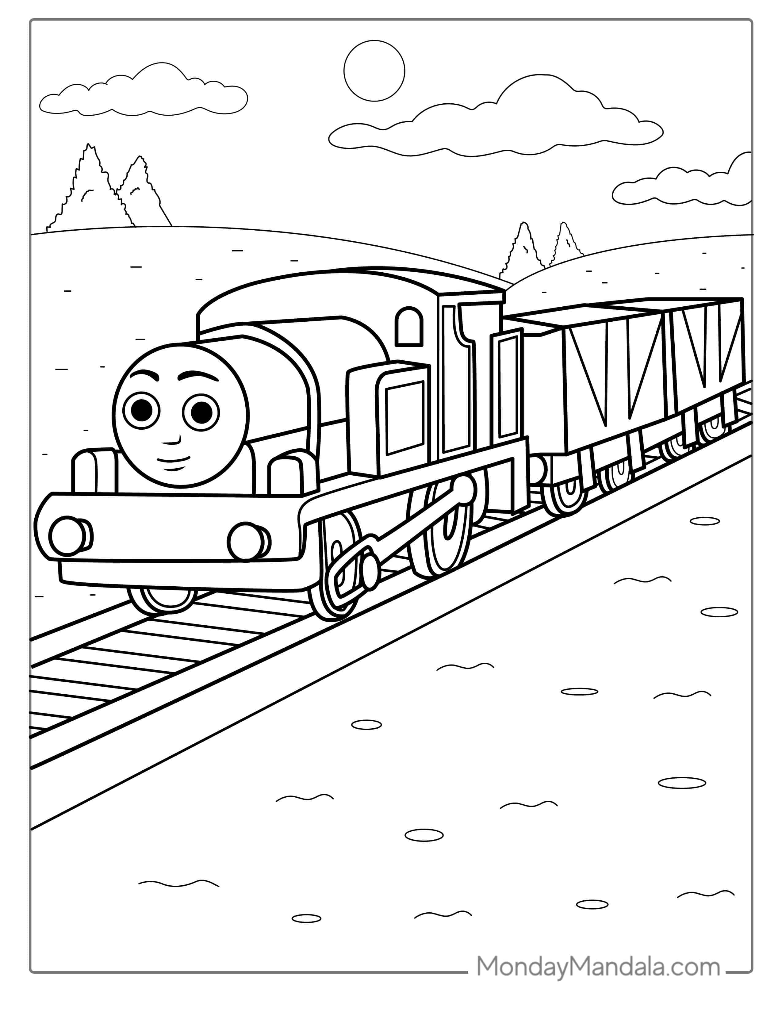 Easy Coloring Page Of Lady Thomas coloring page
