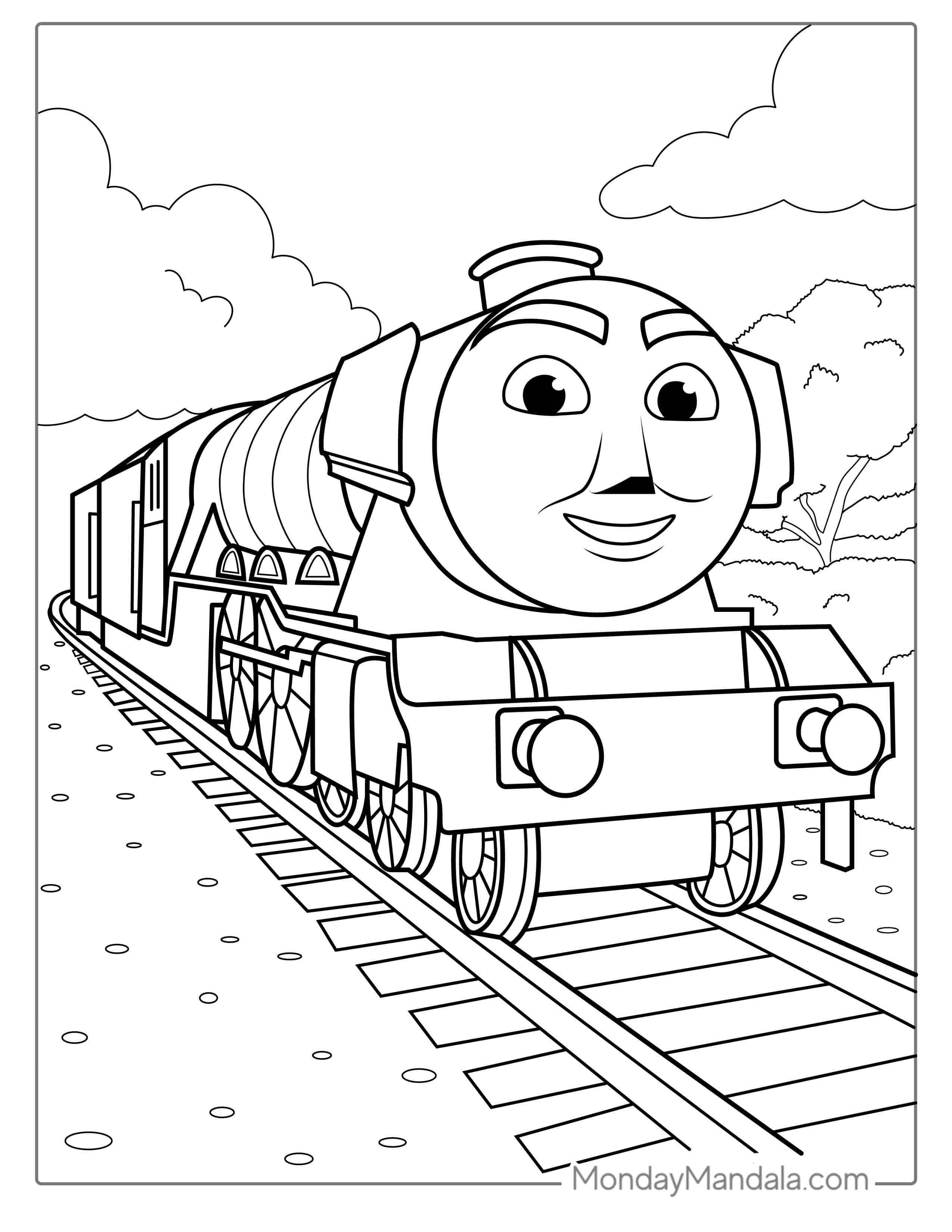 Flying Scotsman Coloring Page For Kids coloring page
