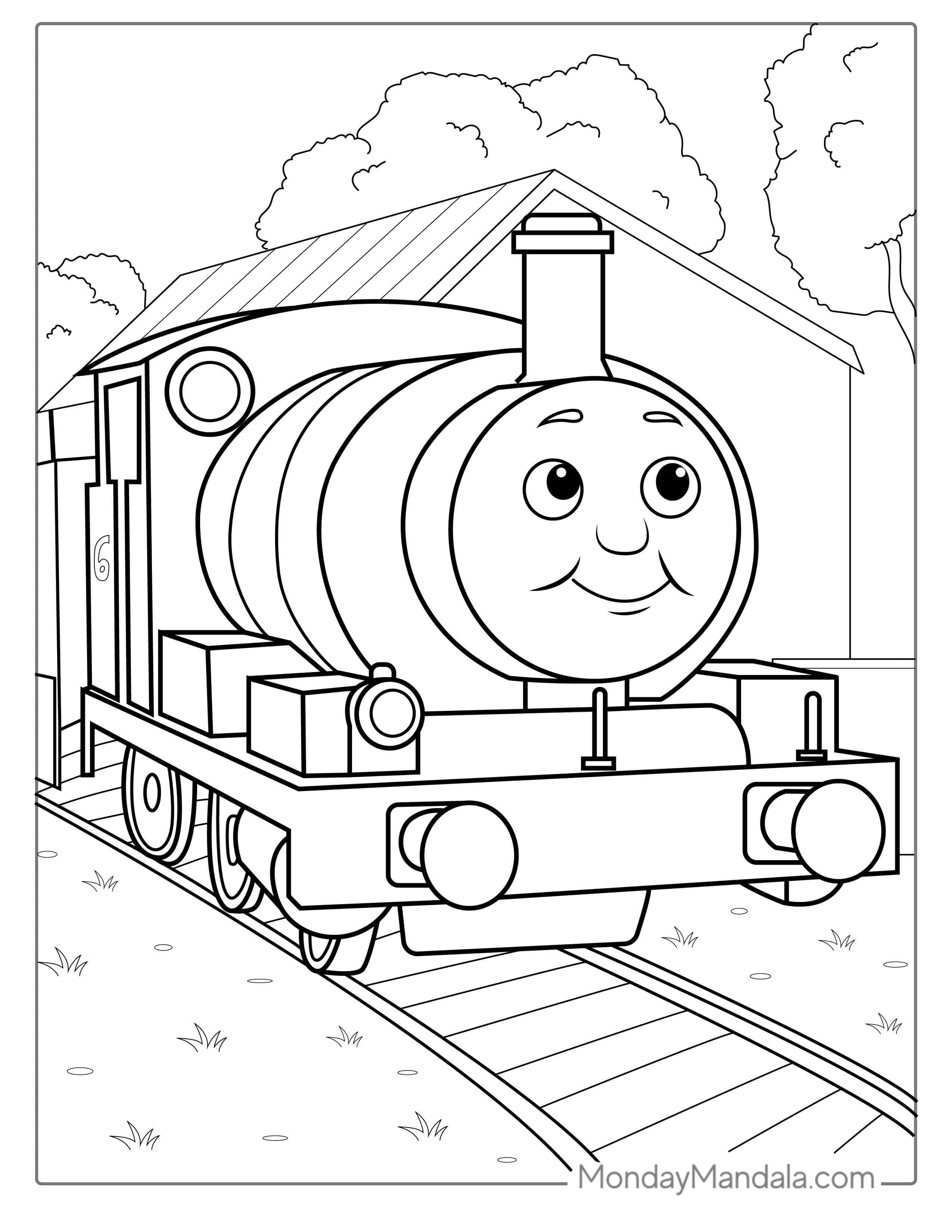 Percey Train Coloring Page For Kids coloring page