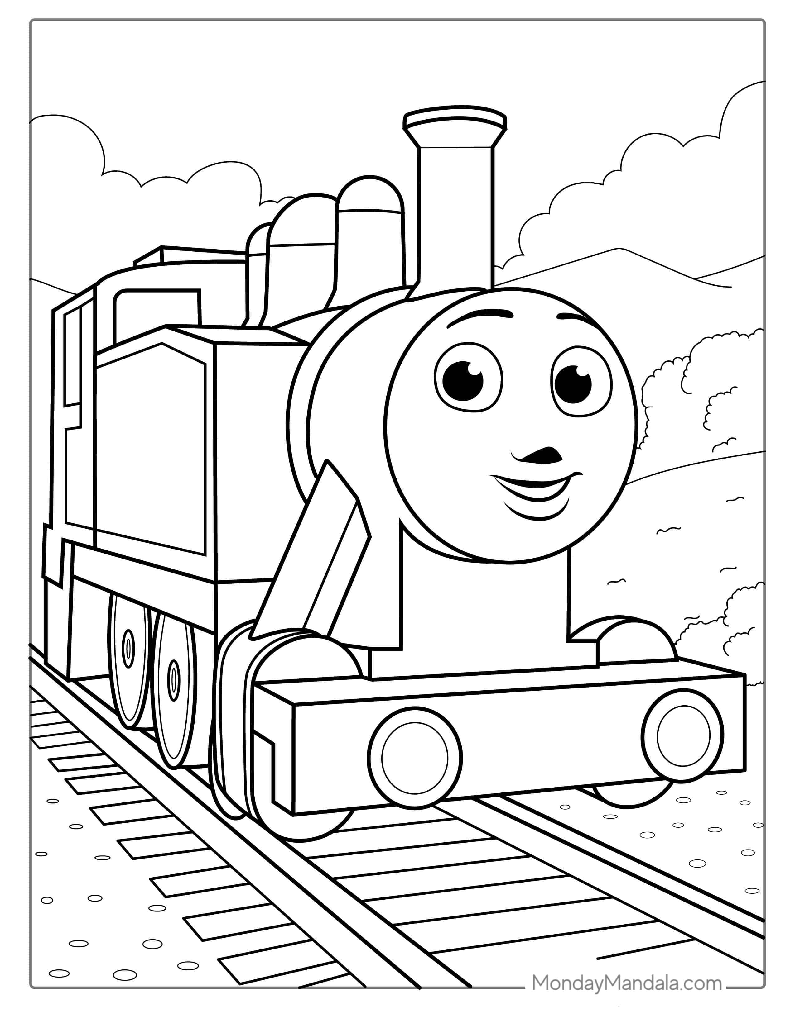 Rosie Girl Train From Thomas And Friends To Color coloring page