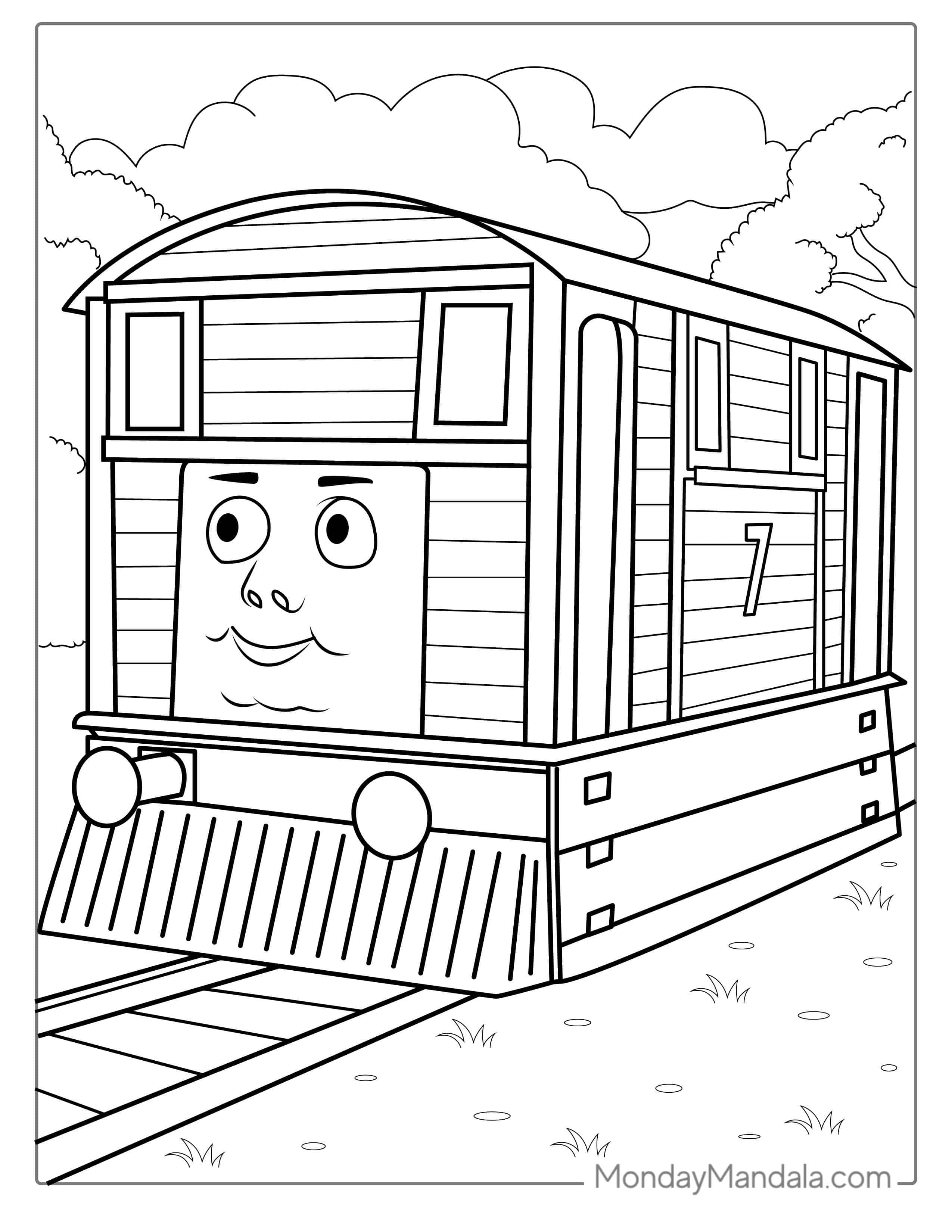 Toby The Train From Thomas And Friends coloring page
