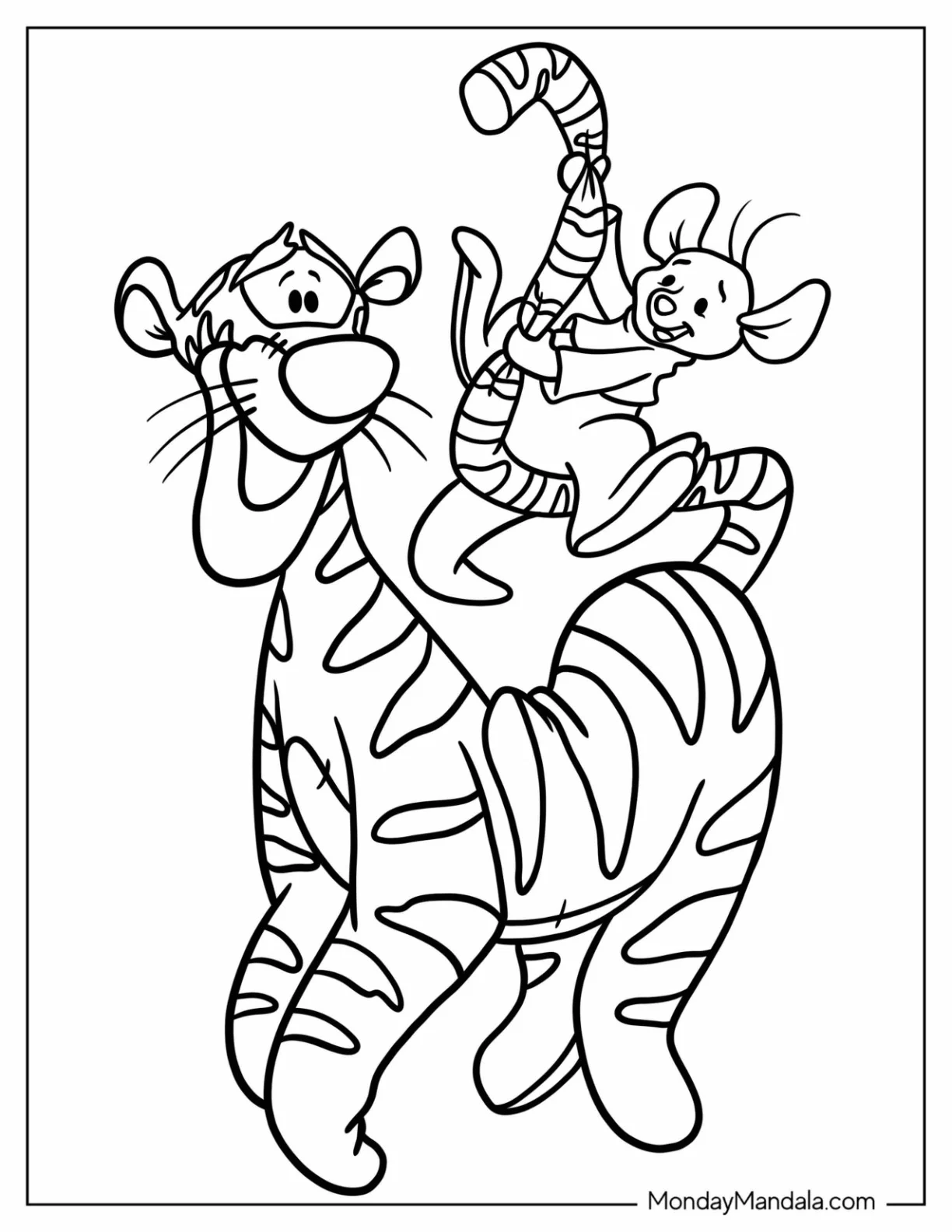 Roo Playing With Tigger Coloring Page Tail coloring page