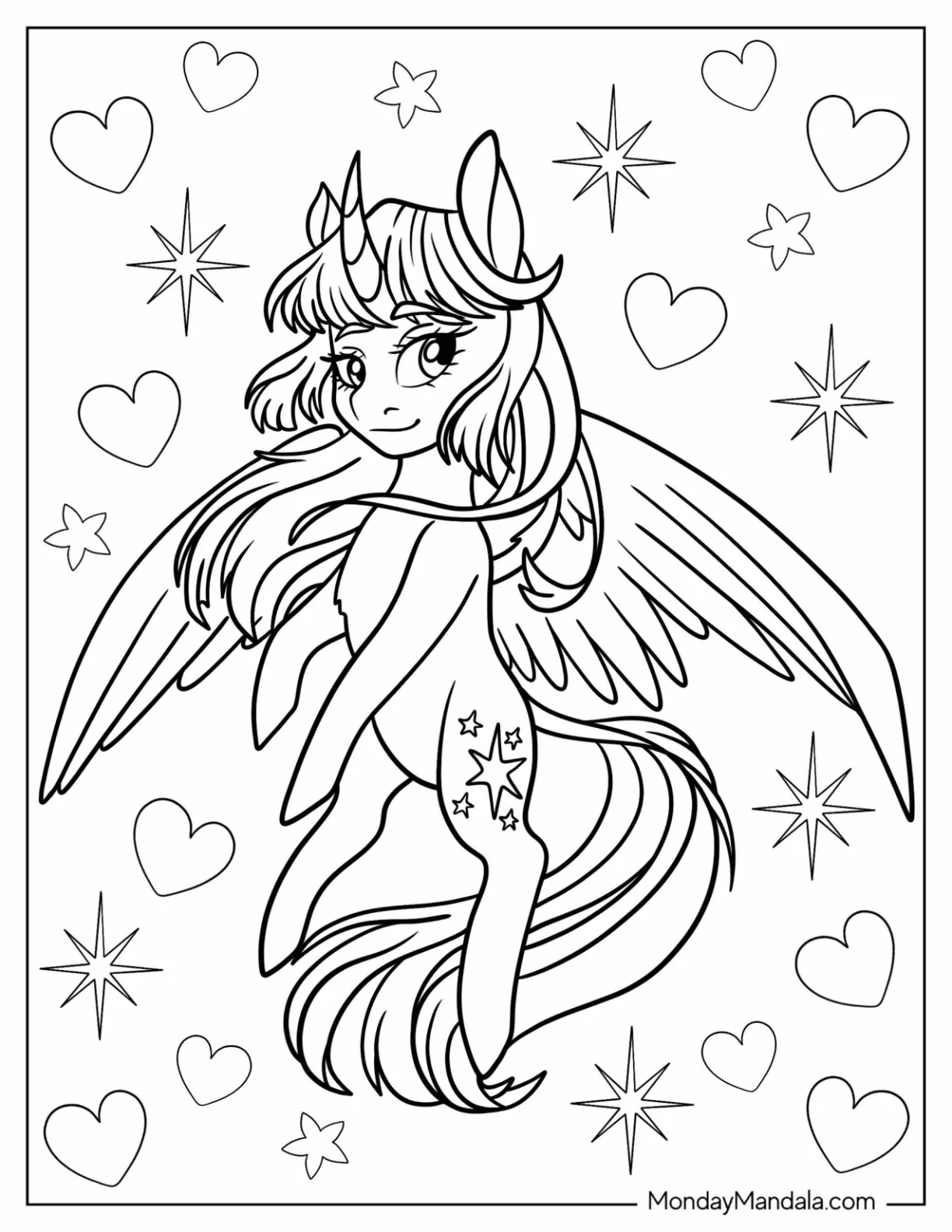 Elegant Twilight Sparkle Coloring Page In The Air coloring page