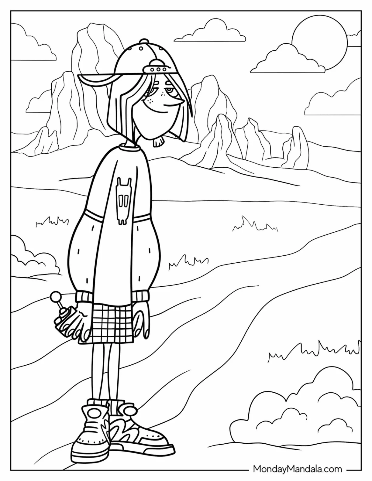 Wild Kratts Coloring Page Of Jimmy Z In The Desert coloring page