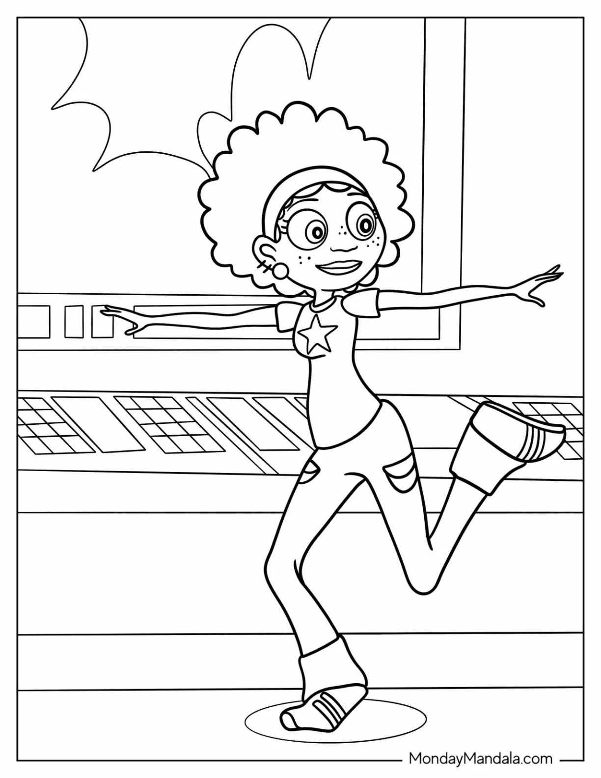 Wild Kratts Coloring Page Of Koki In Funny Pose coloring page