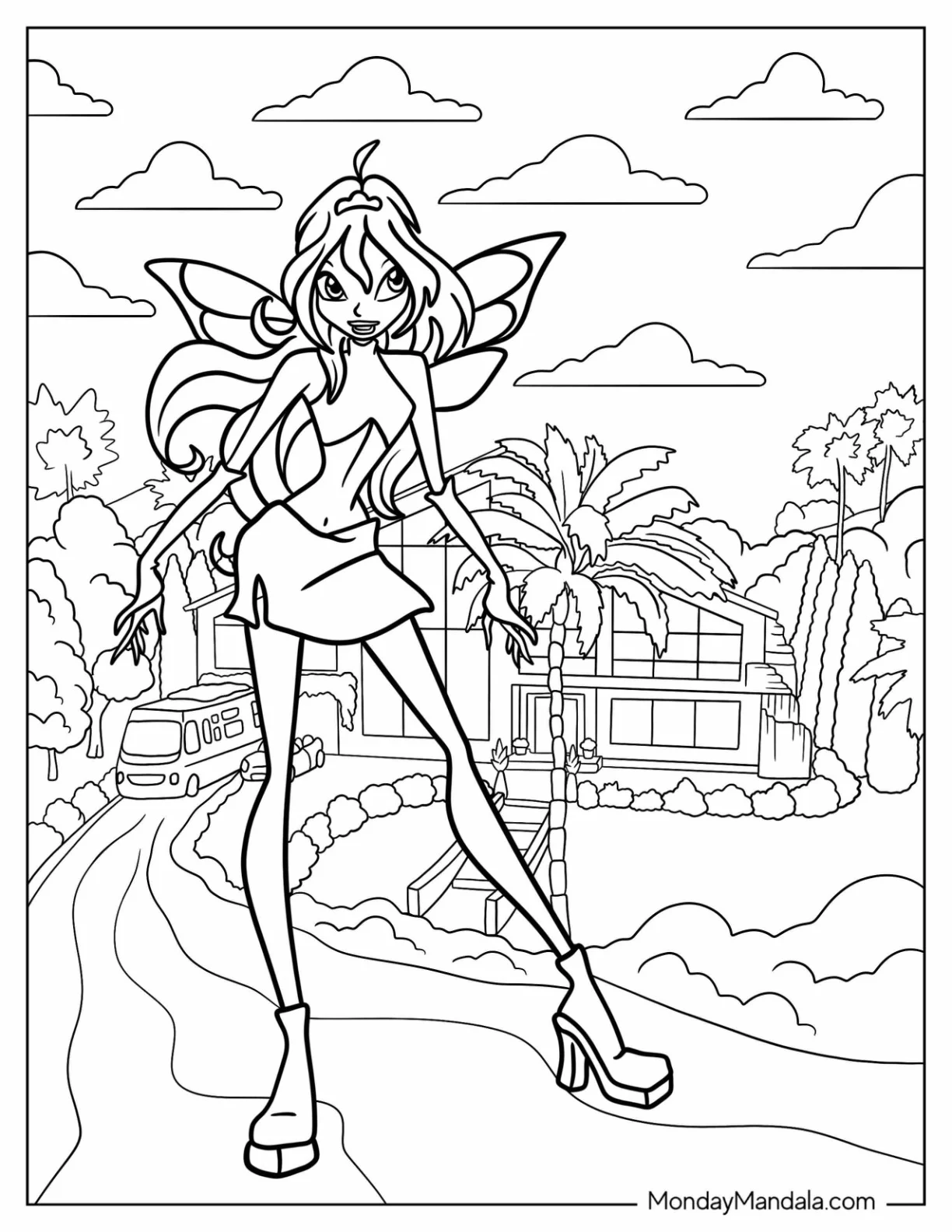 Winx Coloring Page Fairy Bloom For Kids coloring page