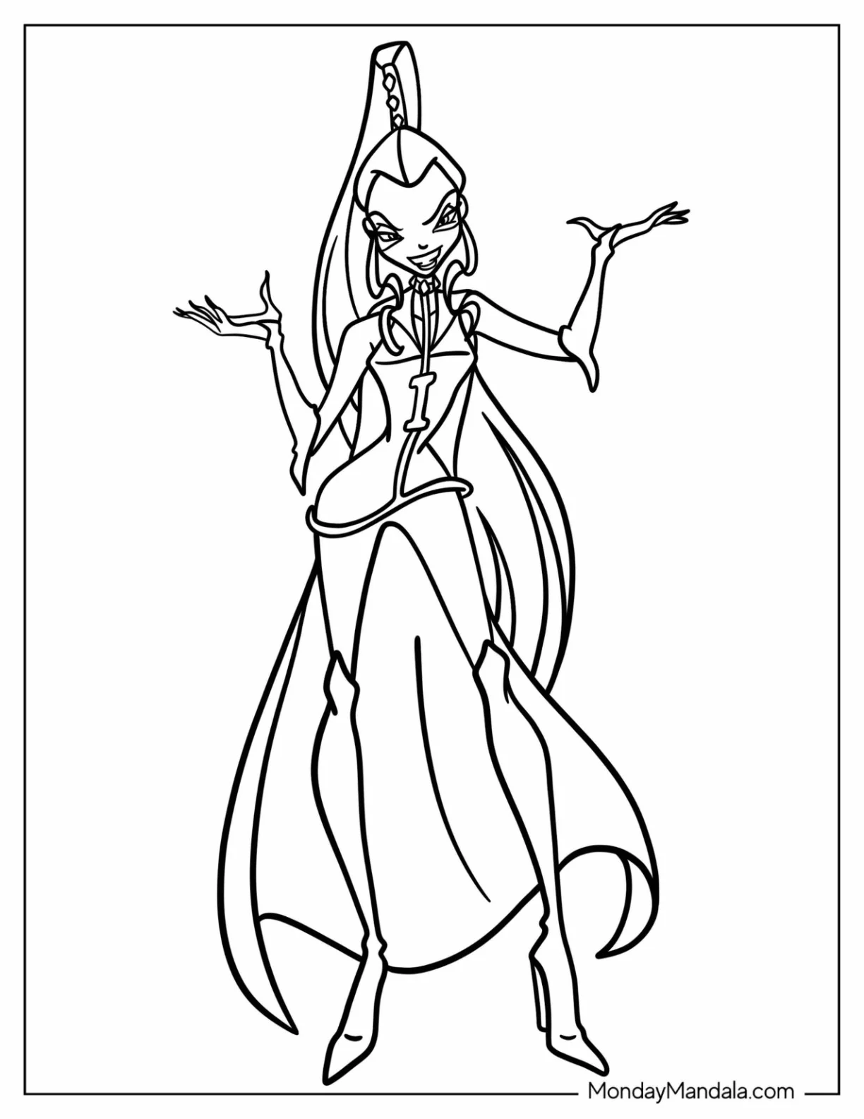 Winx Coloring Page Of Evil Icy coloring page