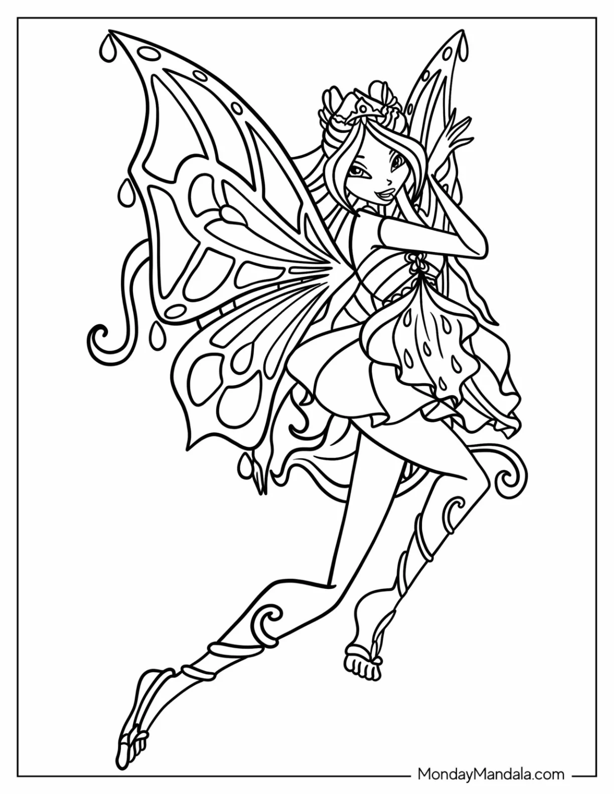 Winx Coloring Page Of Flora Enchantrix coloring page