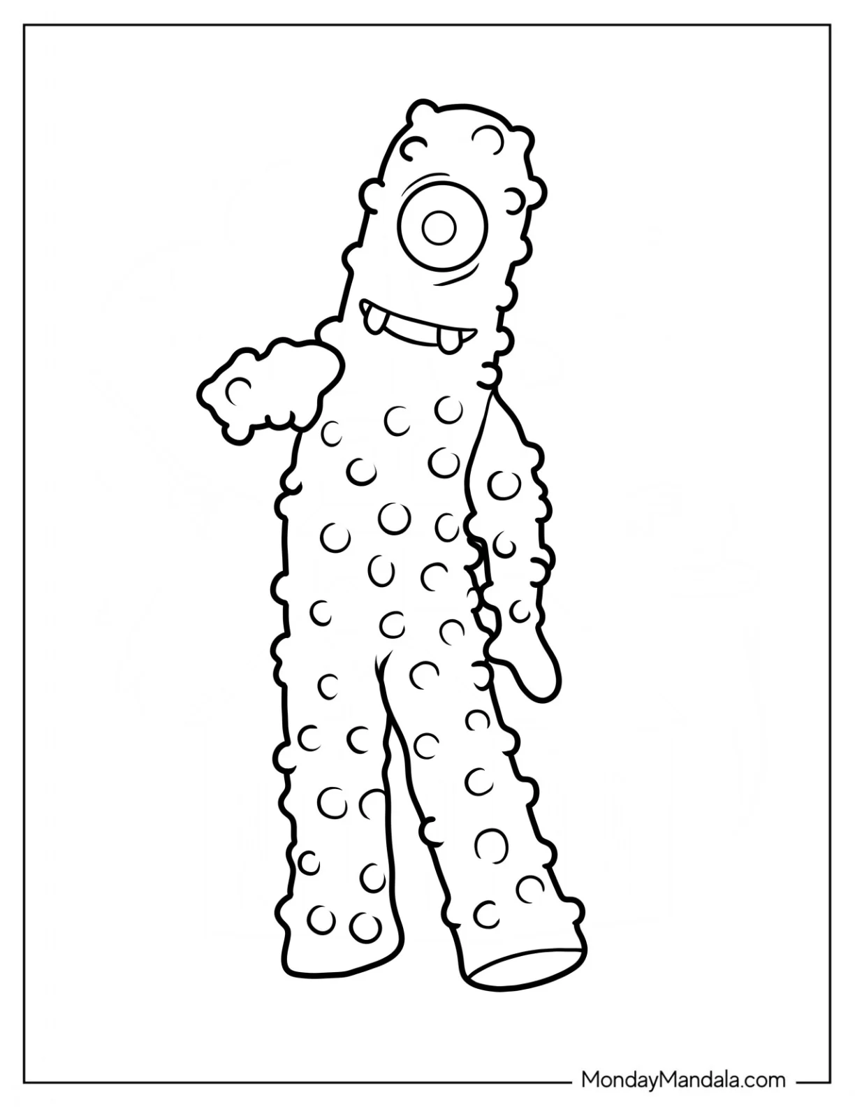 Yo Gabba Gabba Coloring Page Cute Muno coloring page — printable line art
