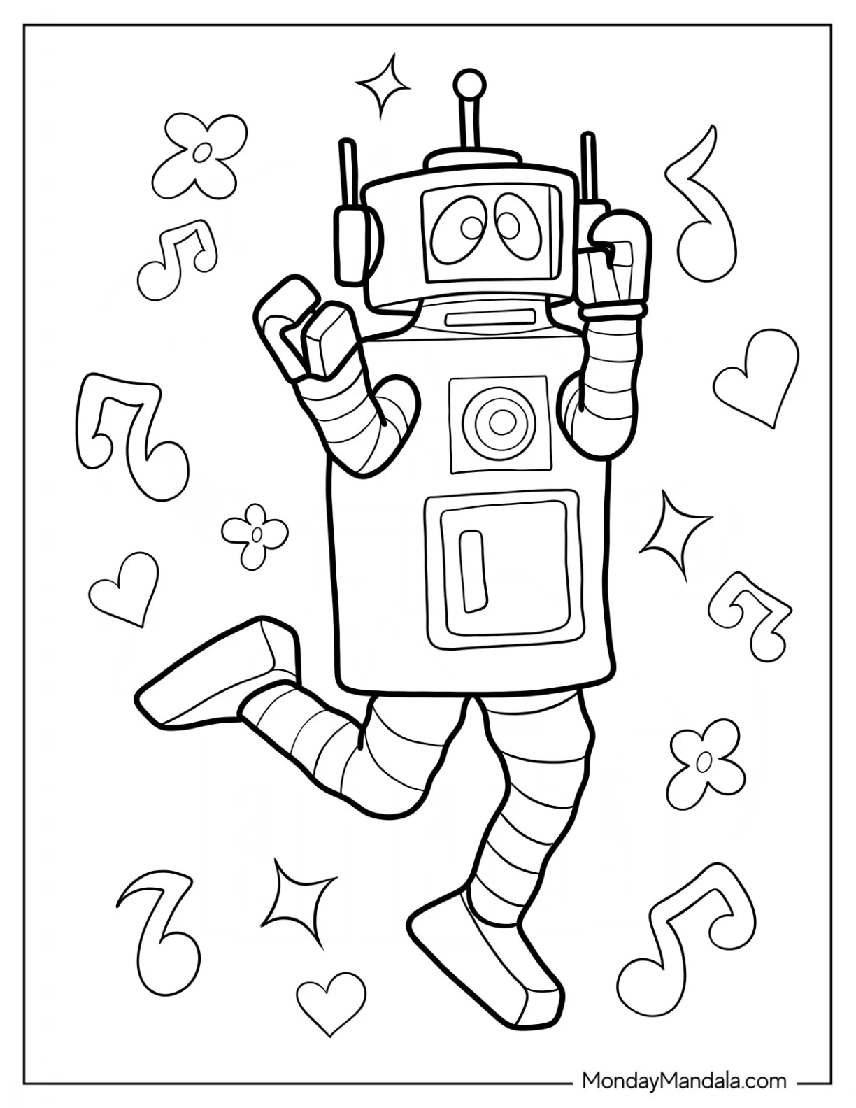 Yo Gabba Gabba Coloring Page Kawaii Plex Dancing For Preschoolers coloring page