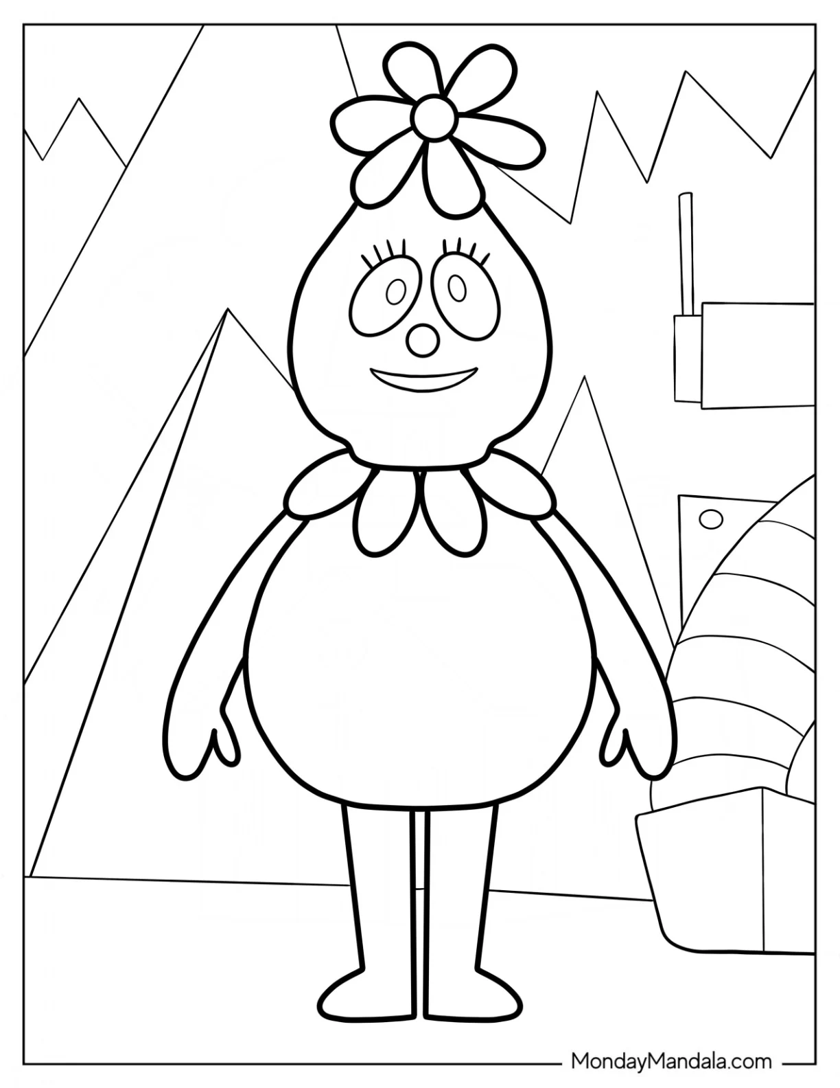 Yo Gabba Gabba Coloring Page Smiling Foofa coloring page