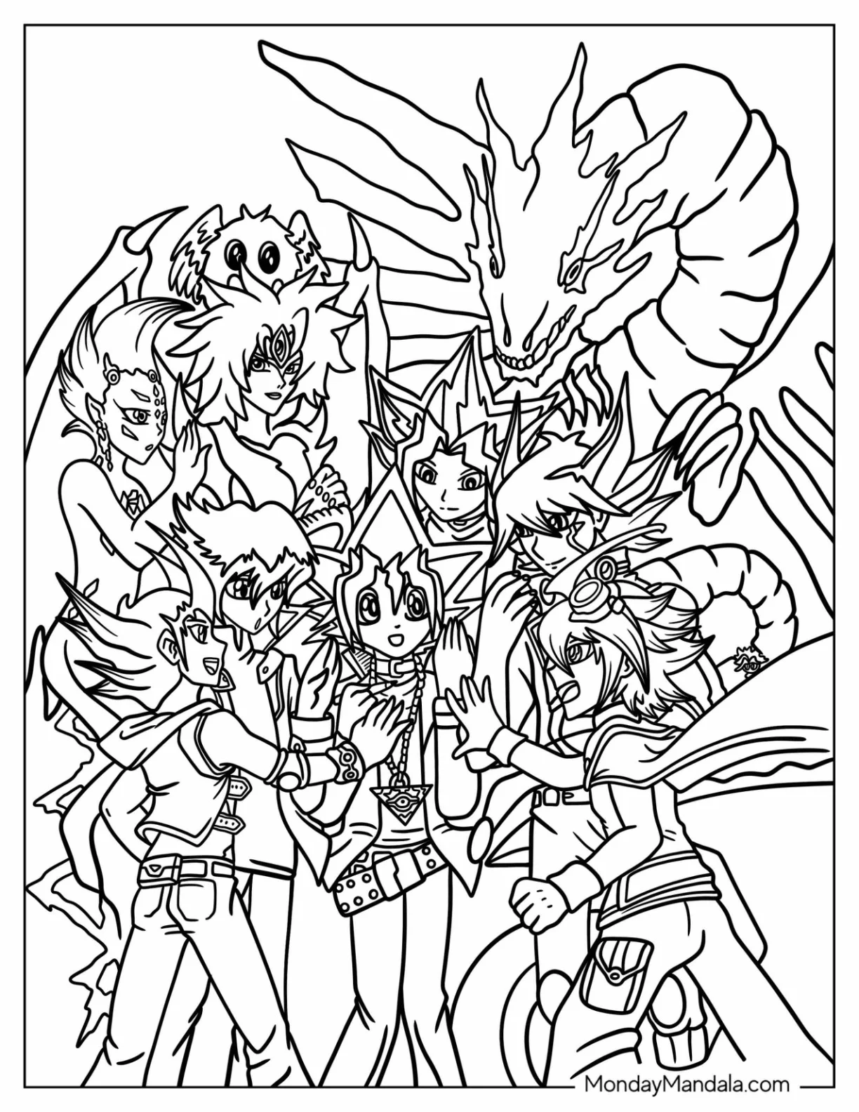 Yu Gi Oh Coloring Page Of Poster coloring page