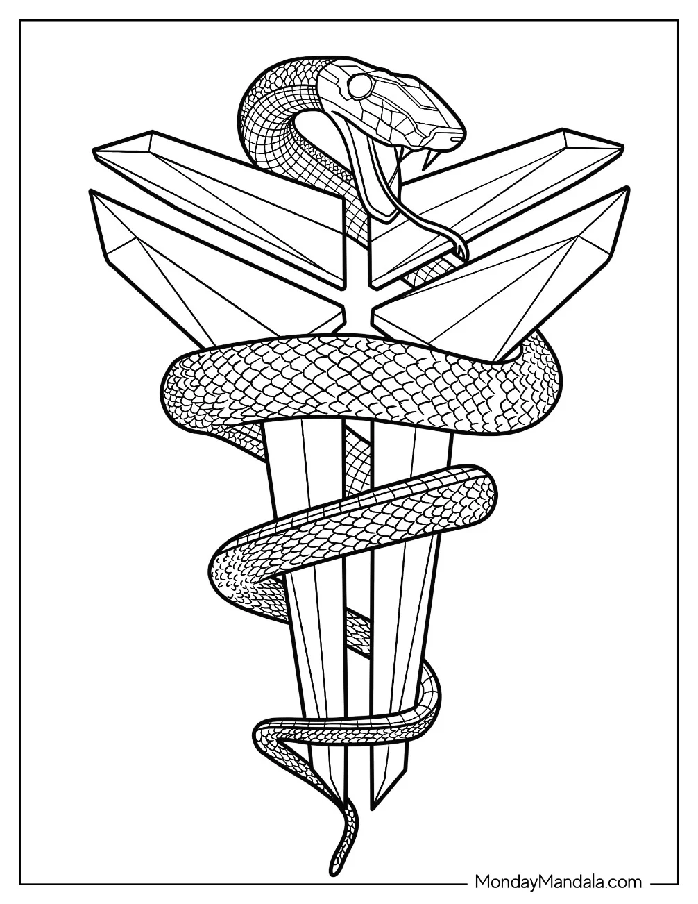 Kobe Bryant Coloring Page Of Black Mamba Logo coloring page