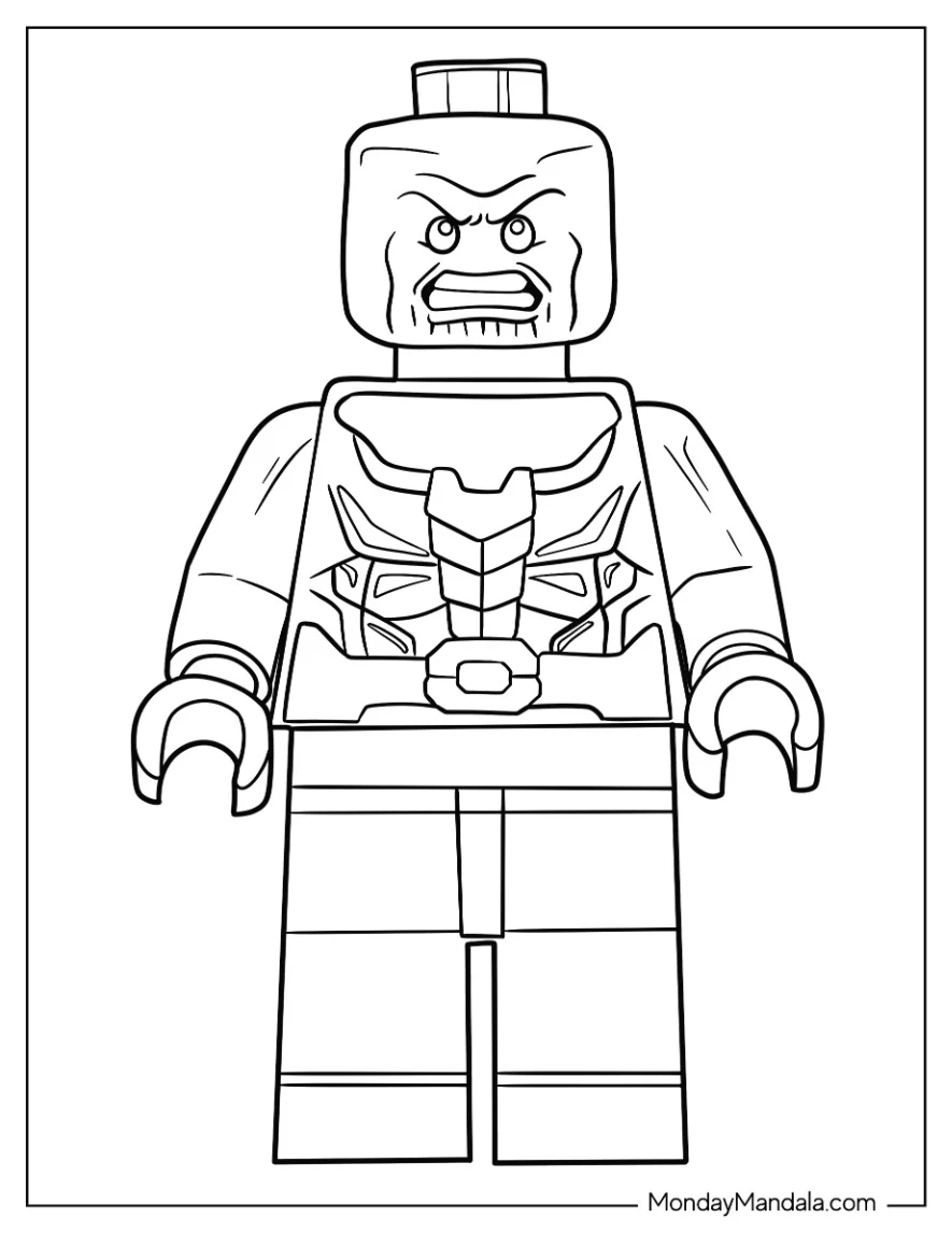 Lego Thanos Coloring Page For Kids coloring page