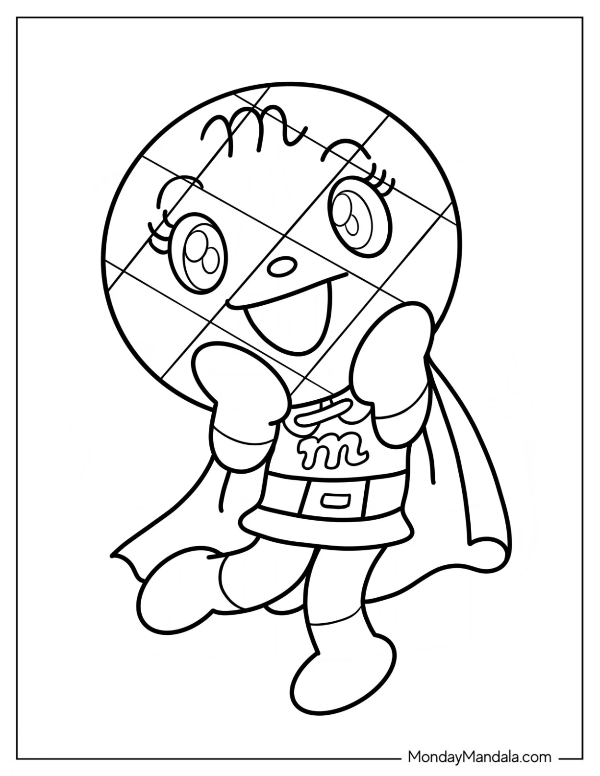 Anpanman Coloring Page Of Melonpanna coloring page