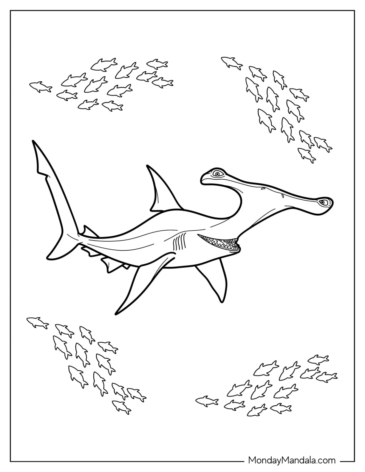 Anchor The Great Hammerhead Shark Coloring Page From Finding Nemo coloring page