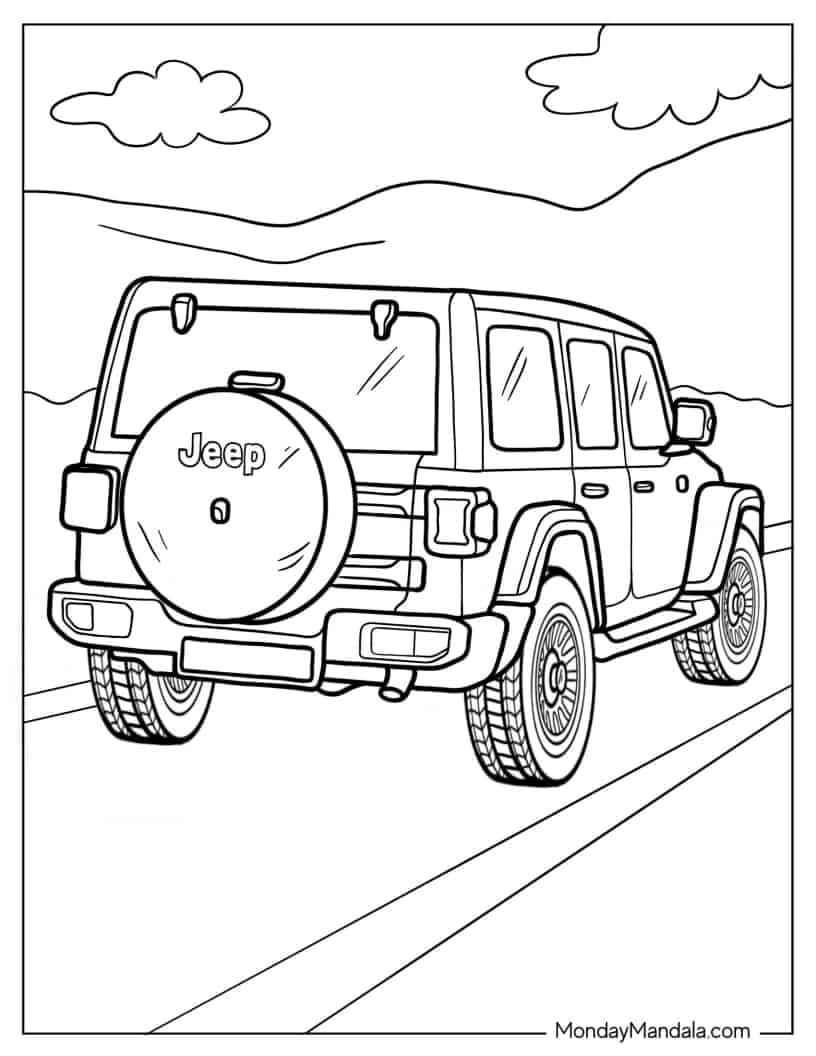 Jeep coloring pages