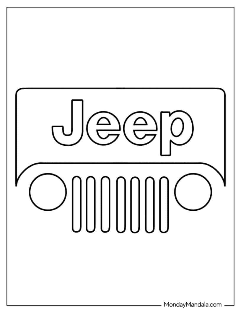 Jeep Logo coloring page