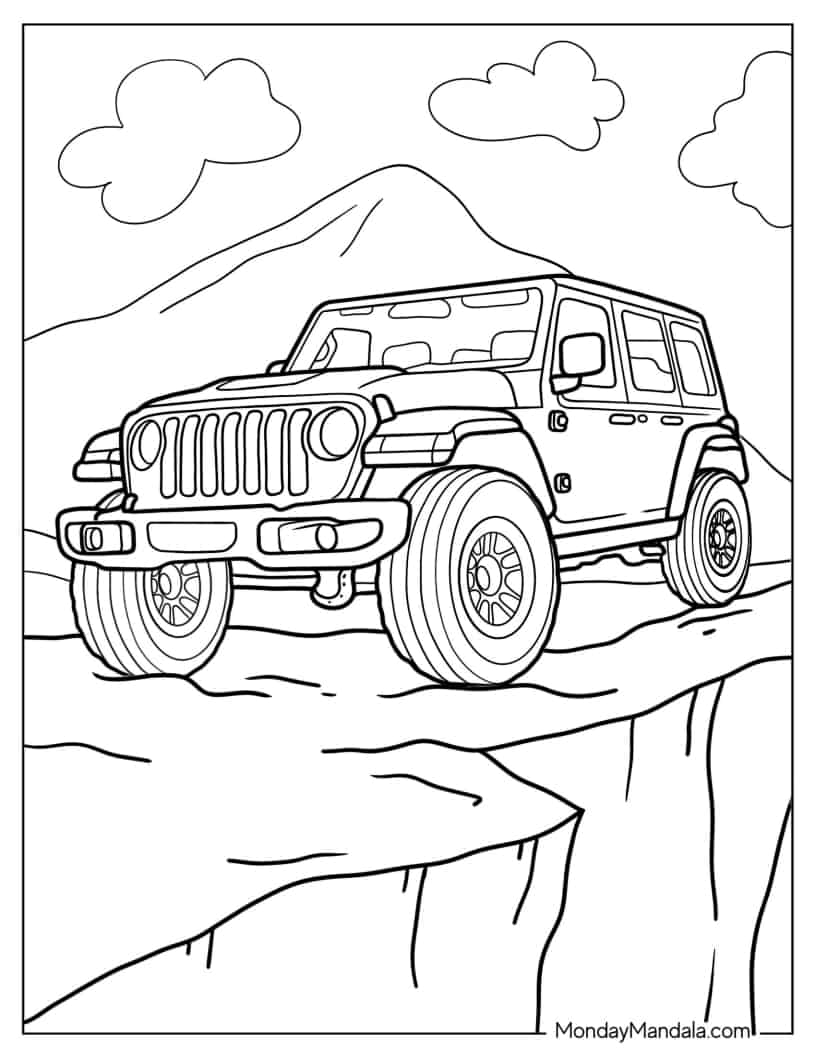Jeep Wrangler Rubicon coloring page