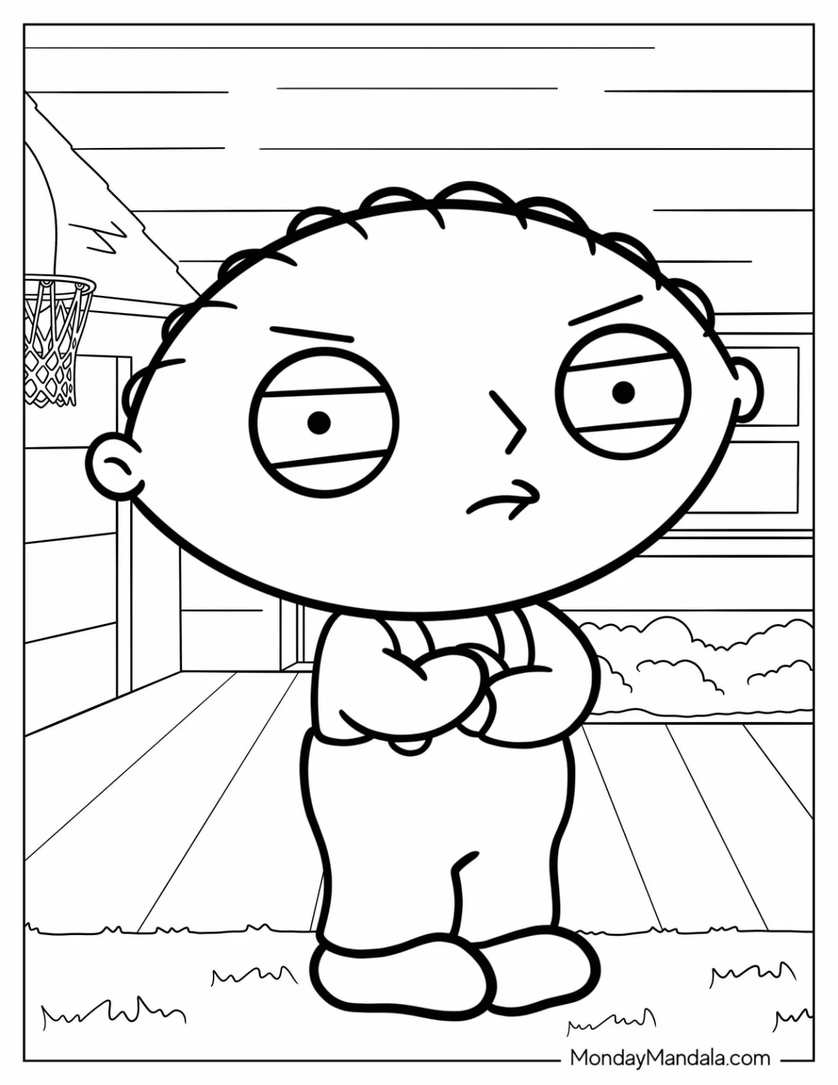 Cartoons Coloring Page Of Angry Stewie Griffin coloring page