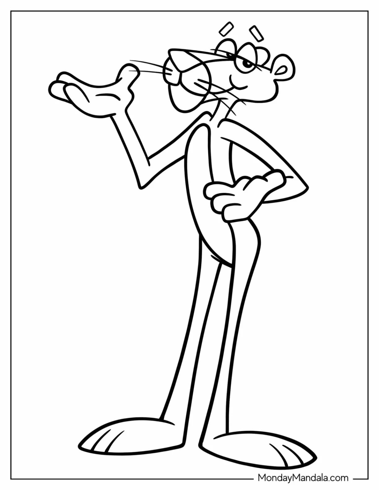 Cartoons Coloring Page Of The Pink Panther coloring page