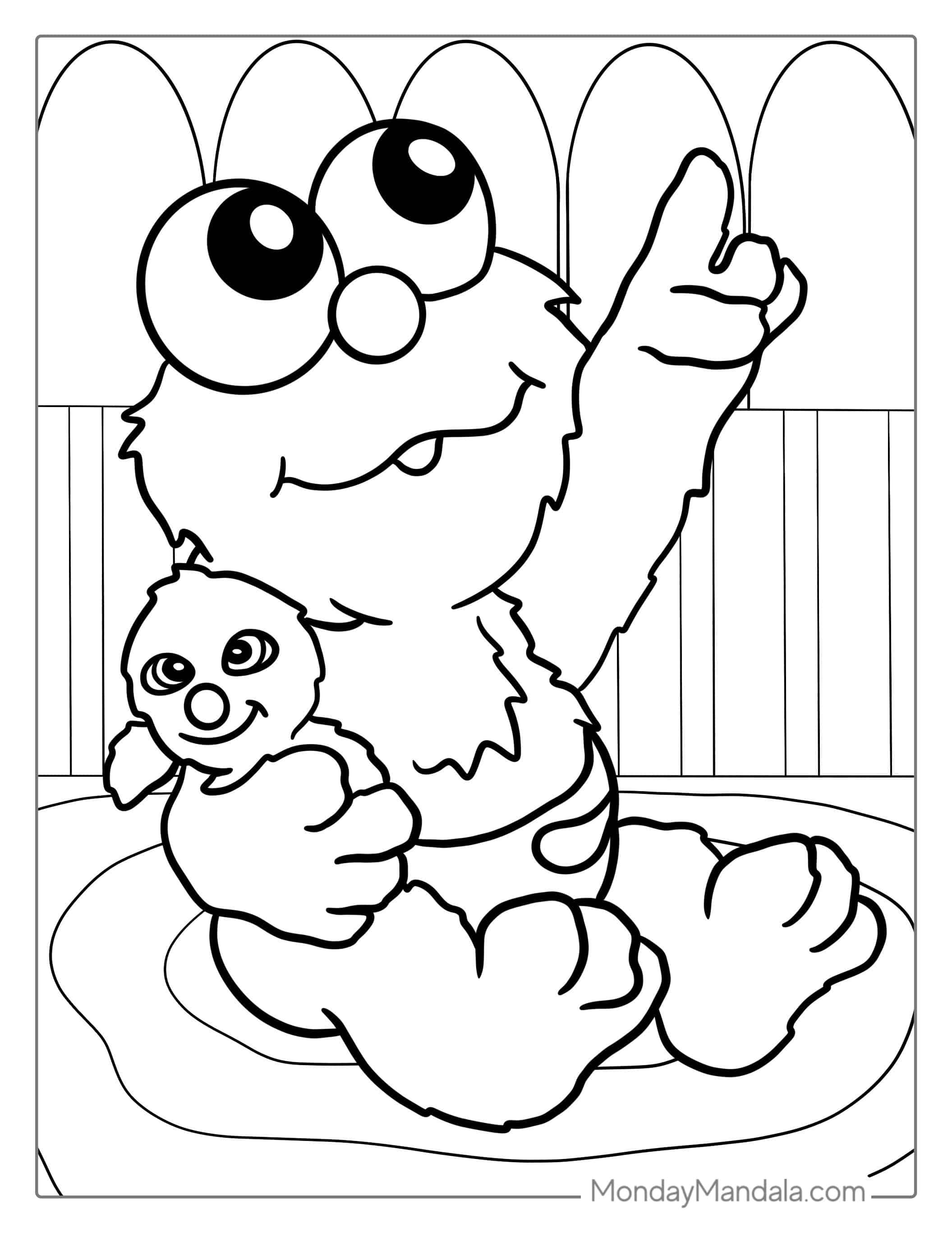 Baby Elmo Coloring Page For Kids coloring page