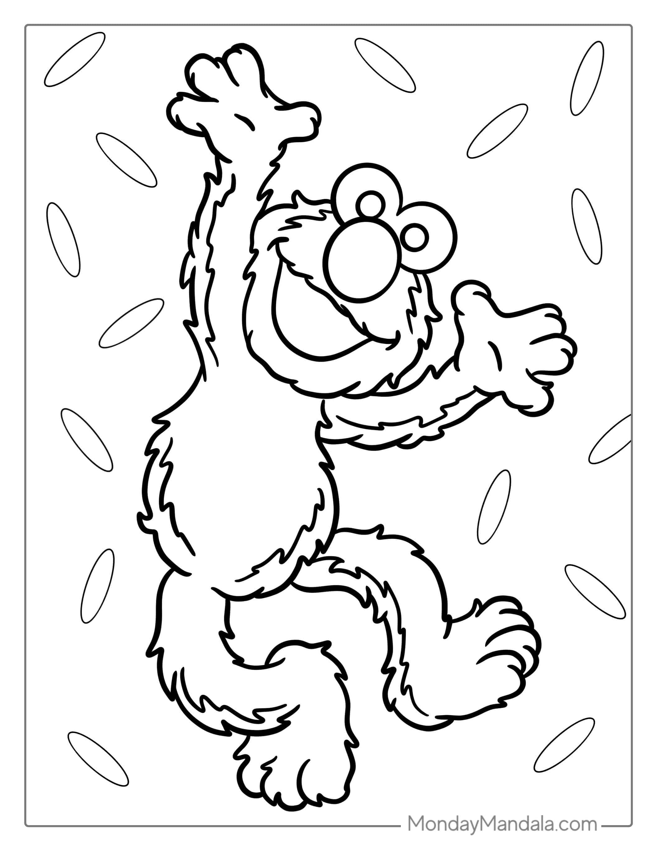 Dancing Elmo Coloring Page coloring page