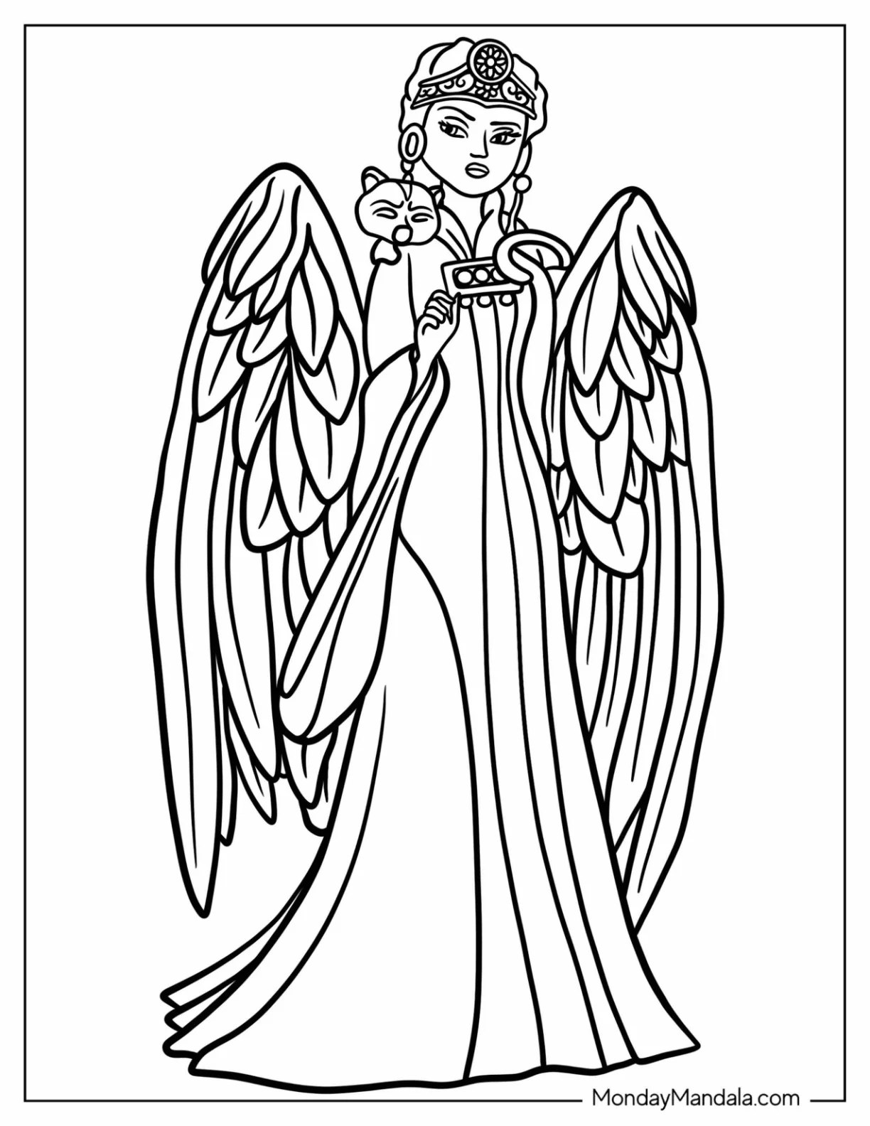 Elena Of Avalor Coloring Page Of Detailed Chatana Outline coloring page — printable line art