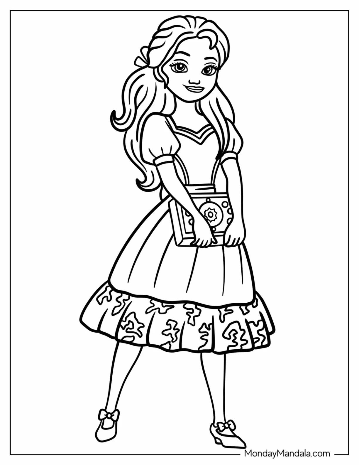Elena Of Avalor Coloring Page Of Kawaii Princess Isabel For Kids coloring page
