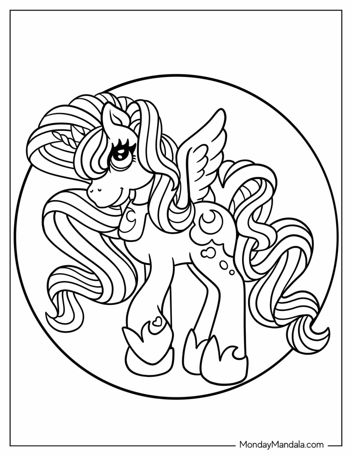 Simple Princess Luna Coloring Page For Kids coloring page