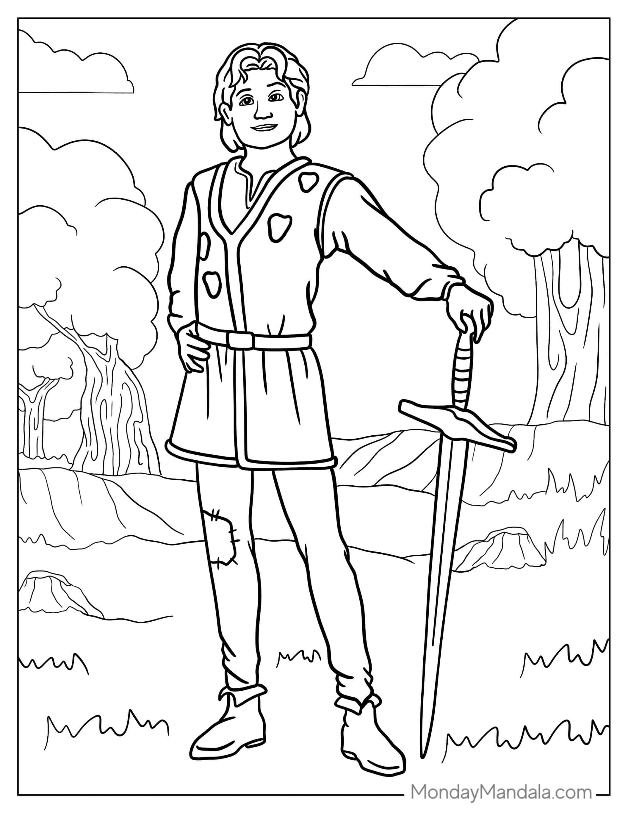 Prince Charming From Shrek To Color coloring page