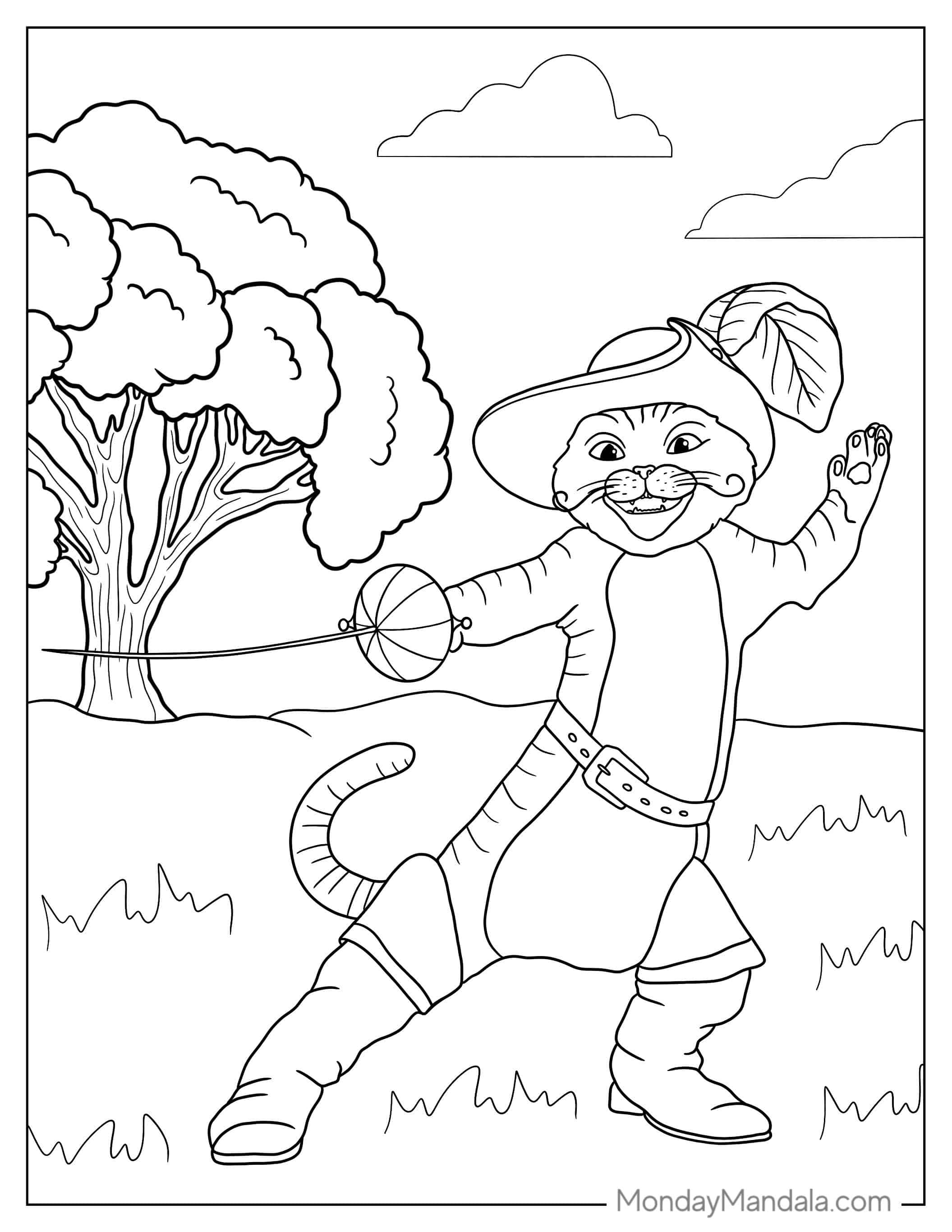 Puss In Boots Coloring Page coloring page