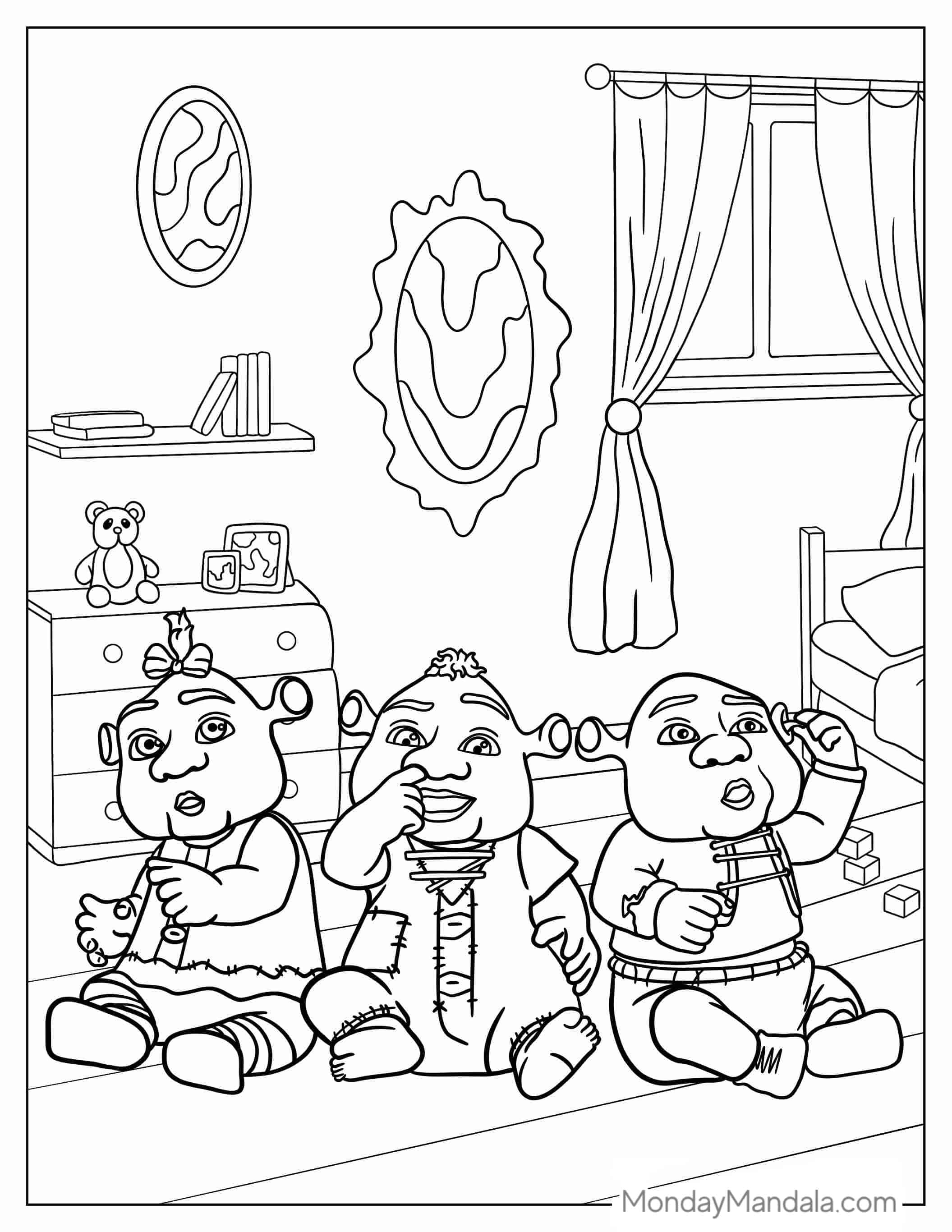 Shrek Babies Coloring Page coloring page