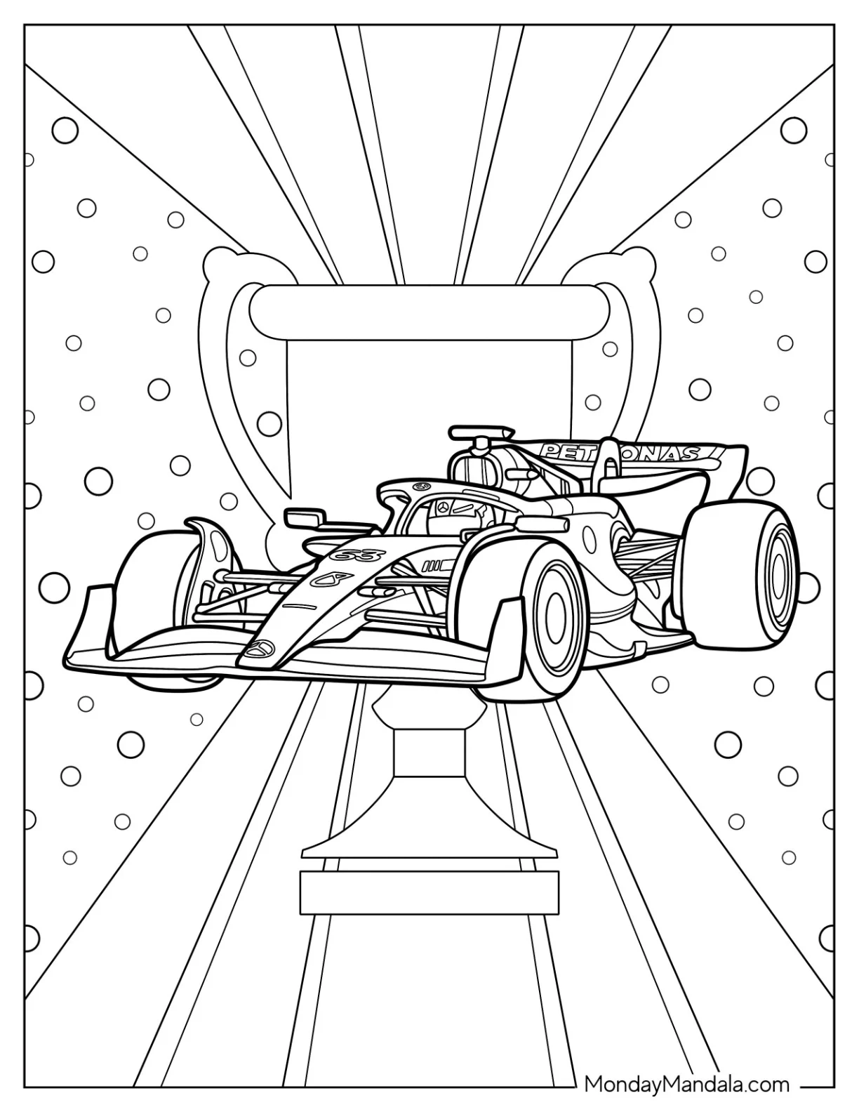 Mercedes W14 F1 Coloring Page Race Car coloring page