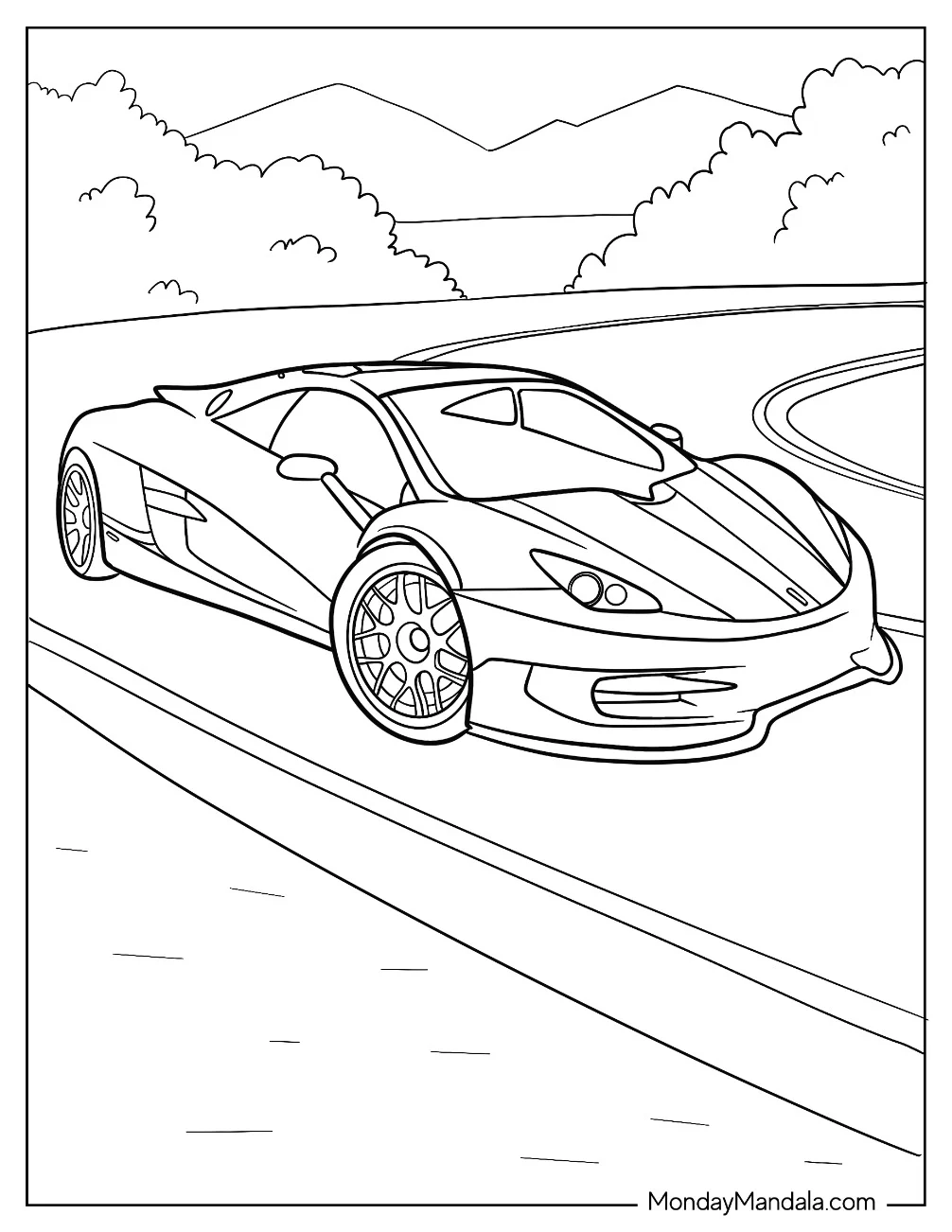 McLaren HTT Pléthore Coloring Page For Preschoolers coloring page — printable line art
