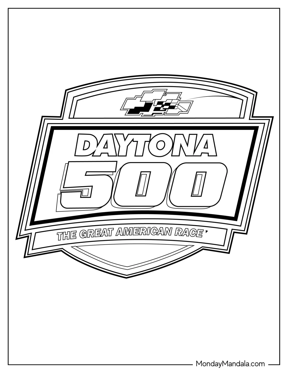 NASCAR Coloring Page Of Daytona 500 Logo coloring page