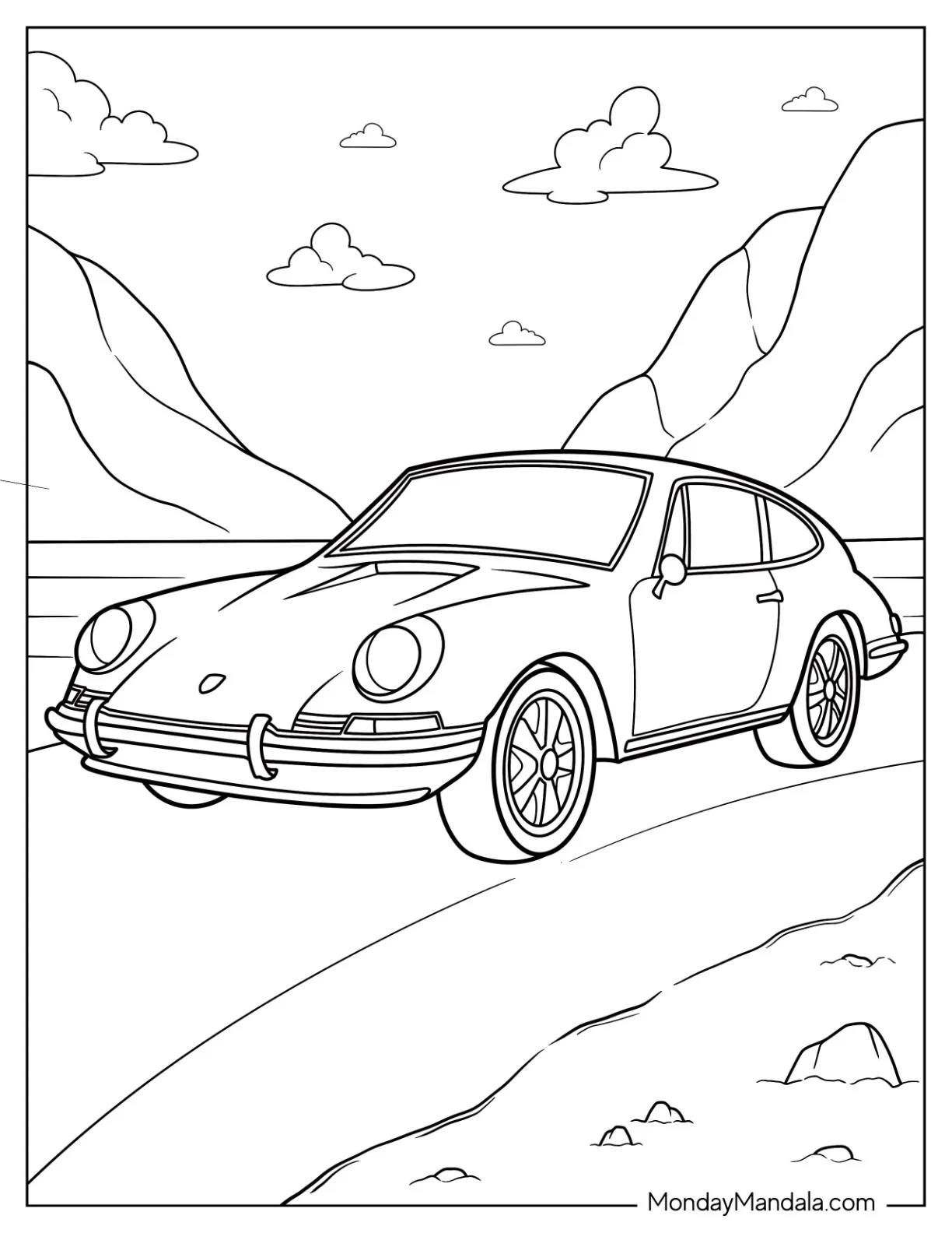 Porsche Coloring Page 930 Turbo coloring page