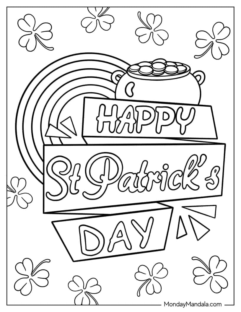 Happy St Patrick_s Day Coloring Sheet coloring page