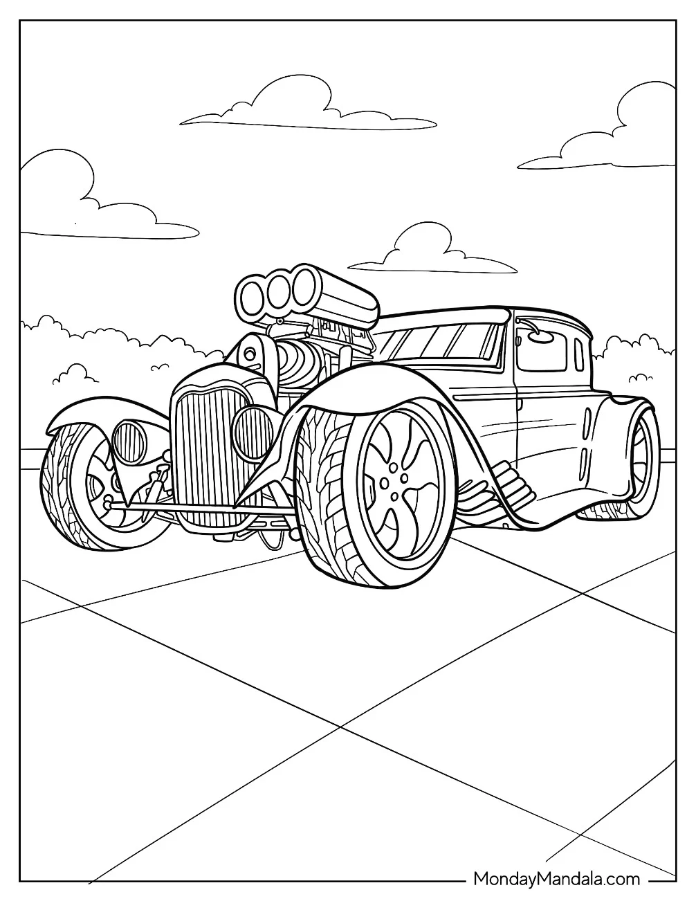 Hot Rod Coloring Page Ford 32 coloring page