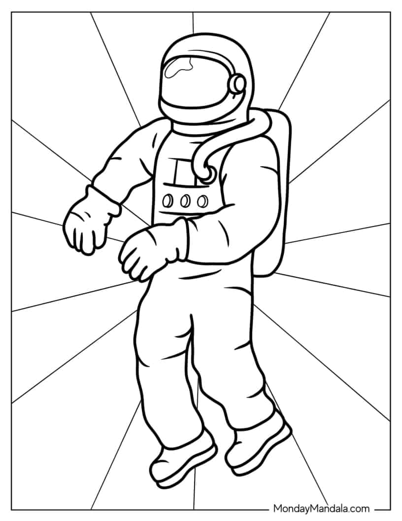 Nasa Astronaut Coloring Page coloring page