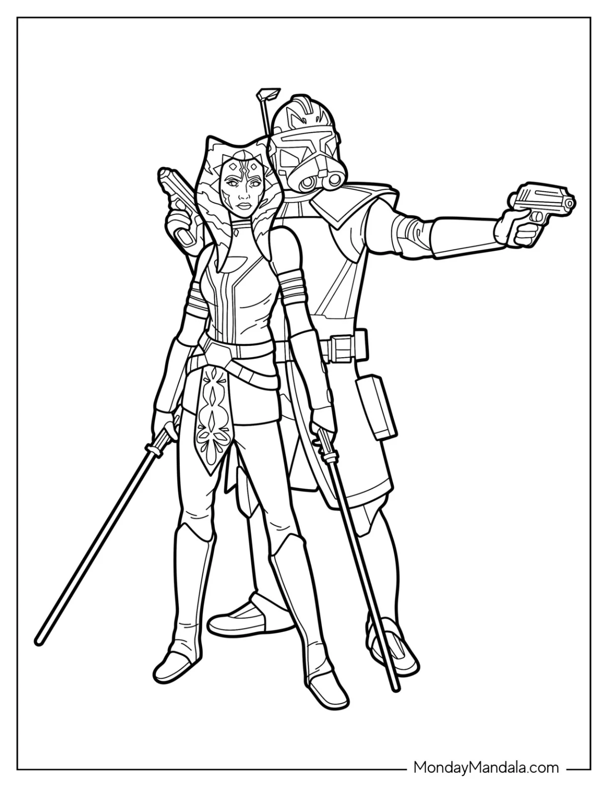 Ahsoka Coloring Page In Clone Wars coloring page